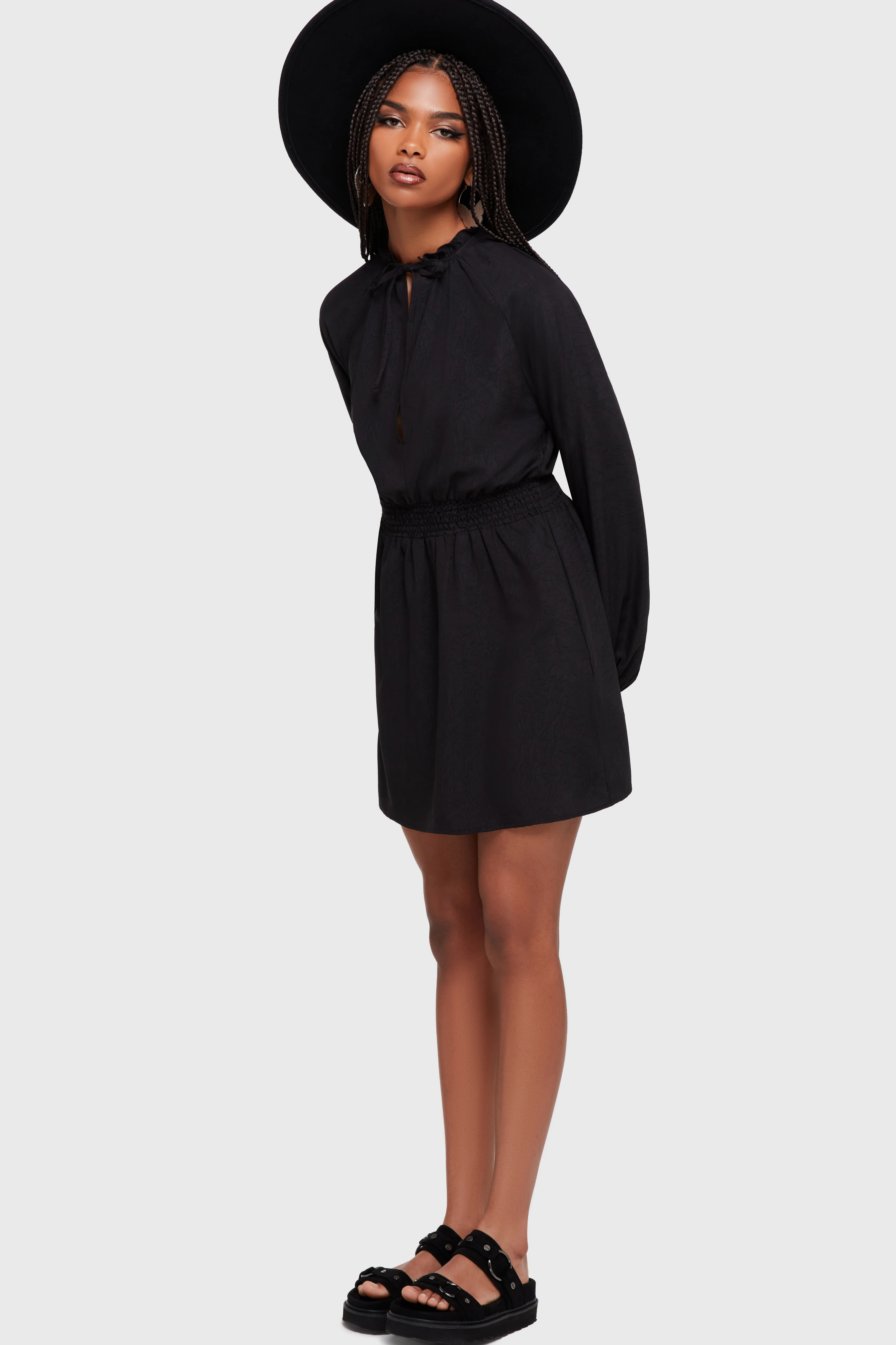 Autumna Mini Dress [Black] - Image 4