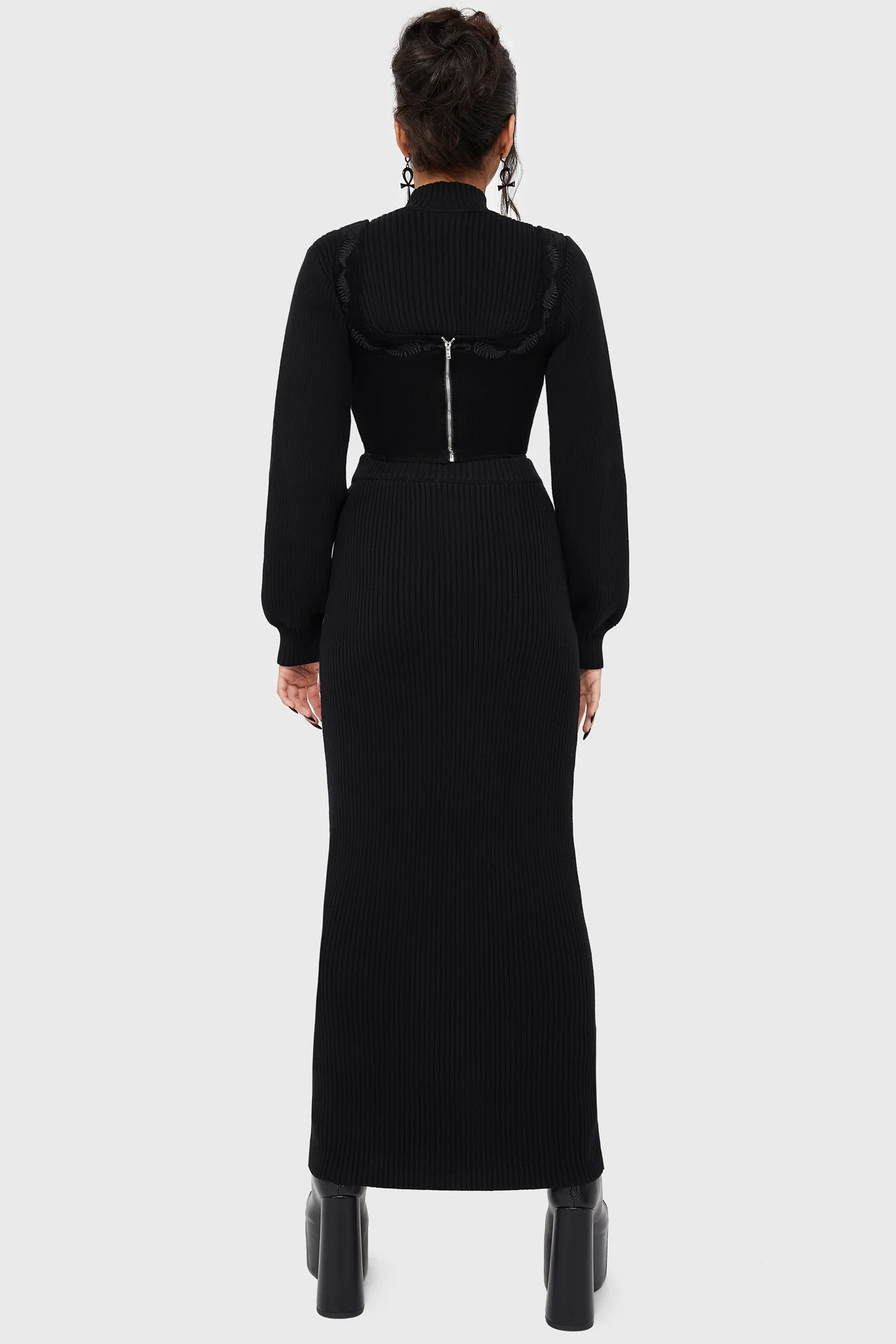 Belinda's Woe Maxi Skirt [Black] - Image 4