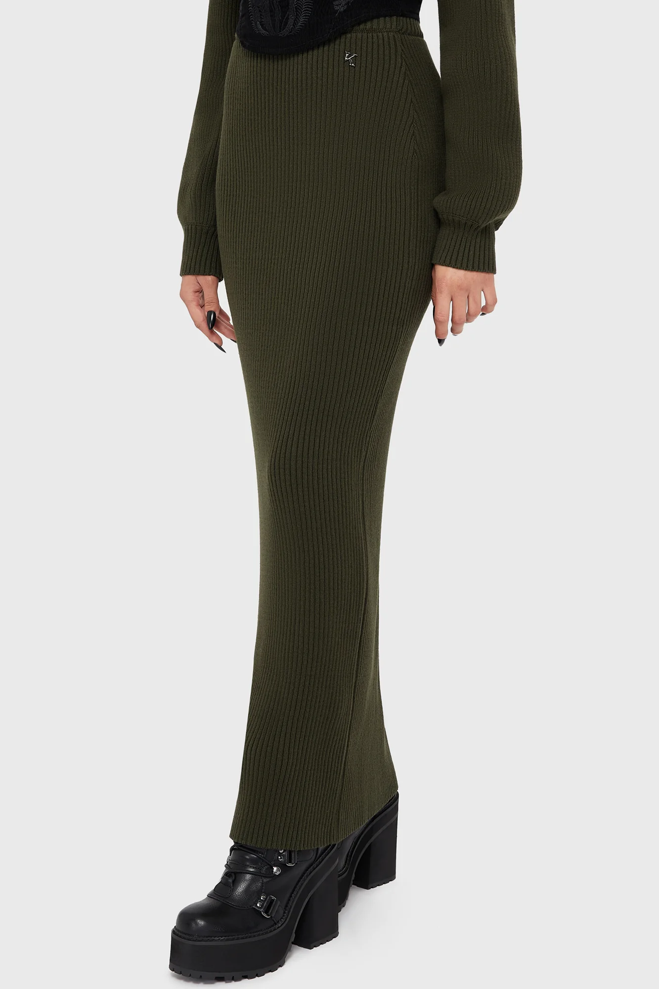 Belinda's Woe Maxi Skirt [Khaki] - Image 2