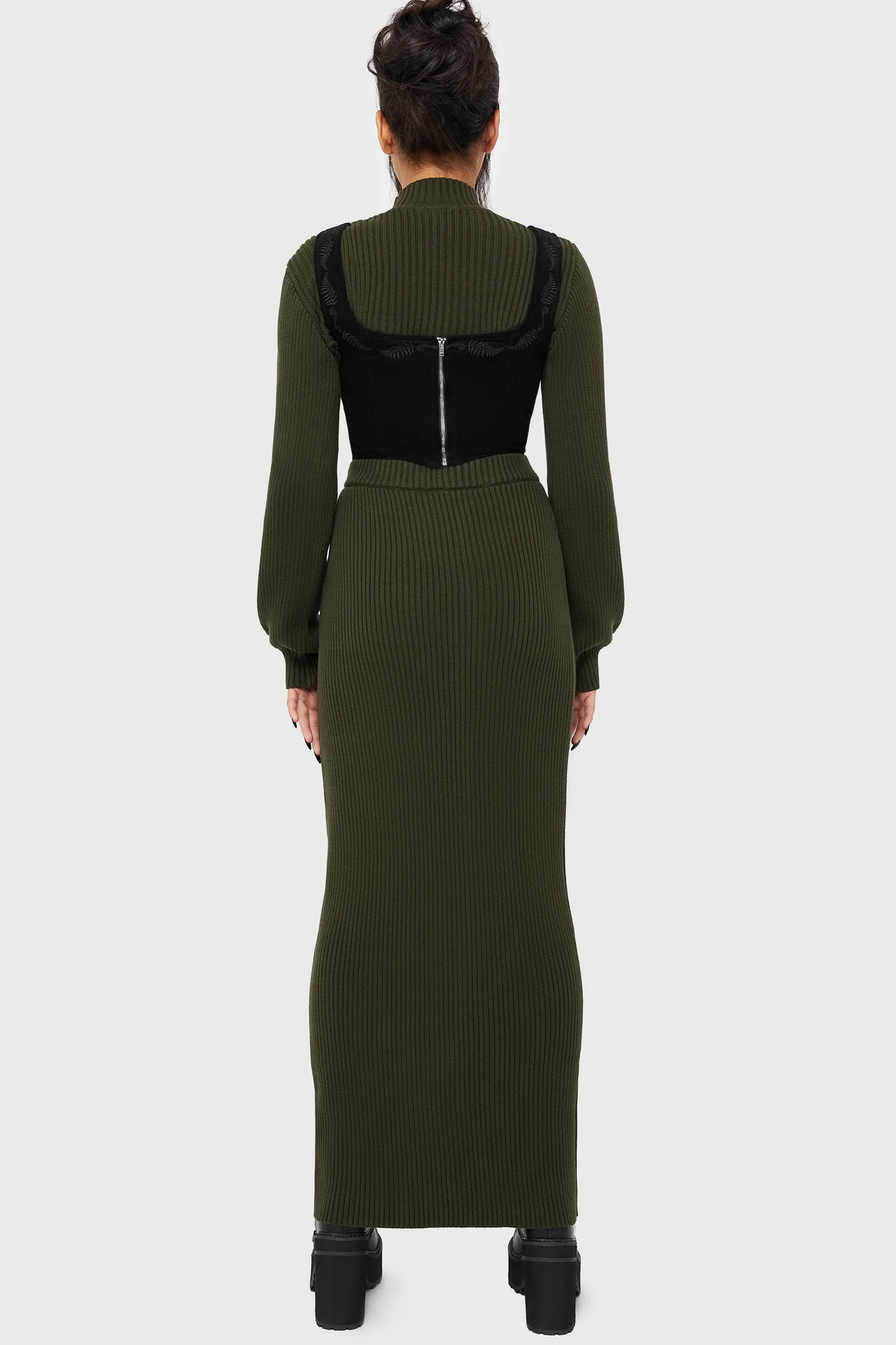 Belinda's Woe Maxi Skirt [Khaki] - Image 3
