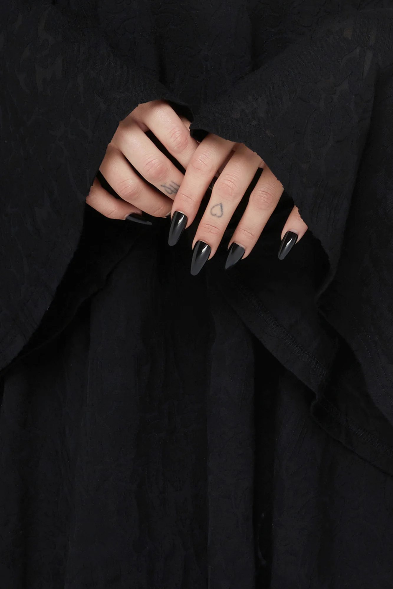 Black Damask Mini Dress - Image 2