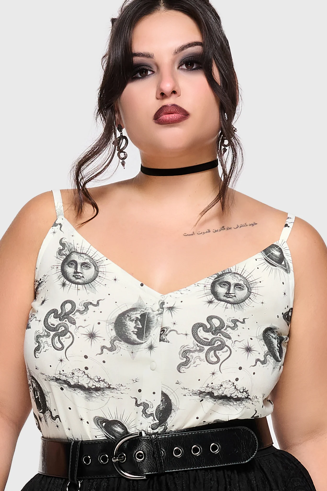 Celestial Night Button Up Cami Top - Image 5
