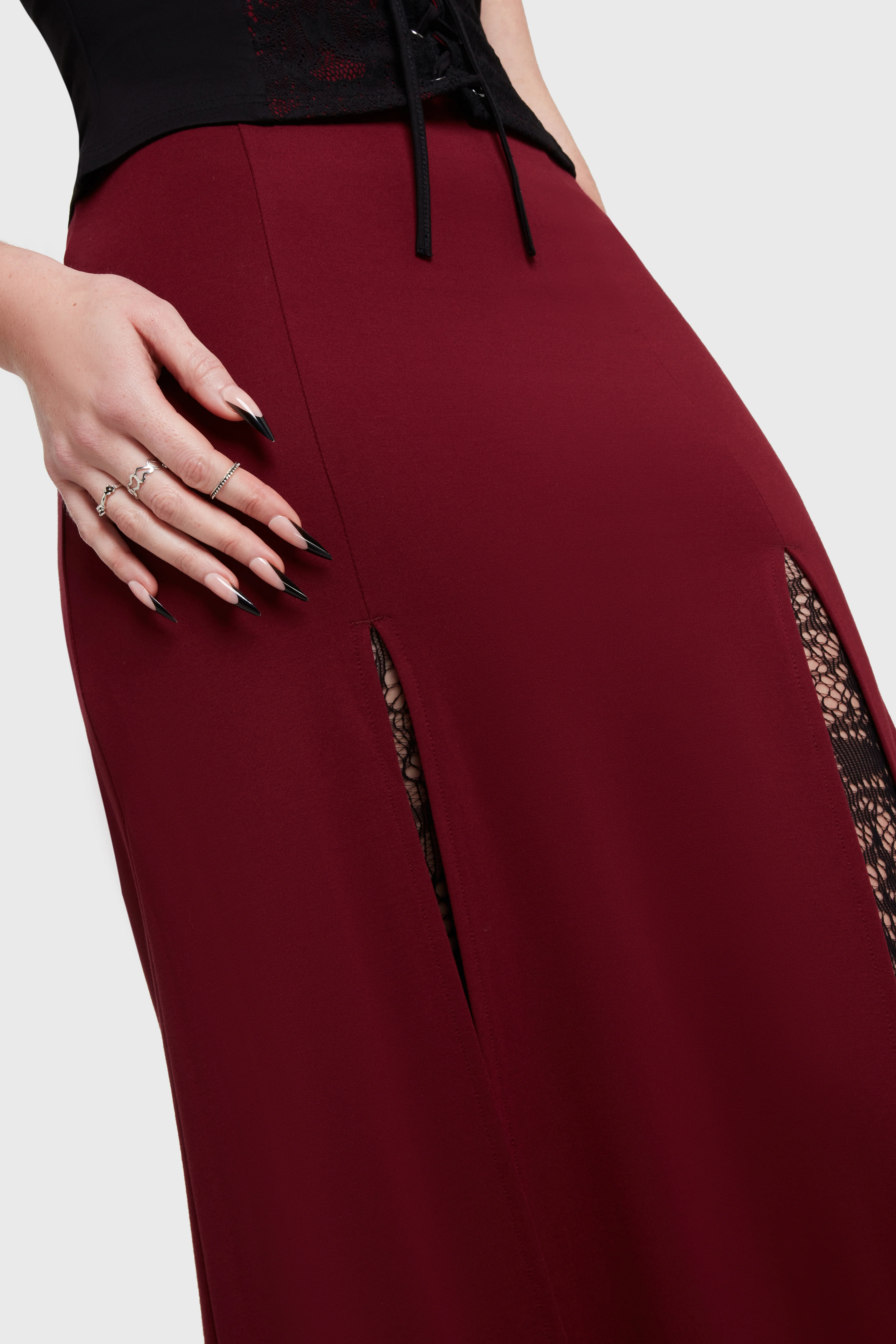Crimson Bite Maxi Skirt - Image 3