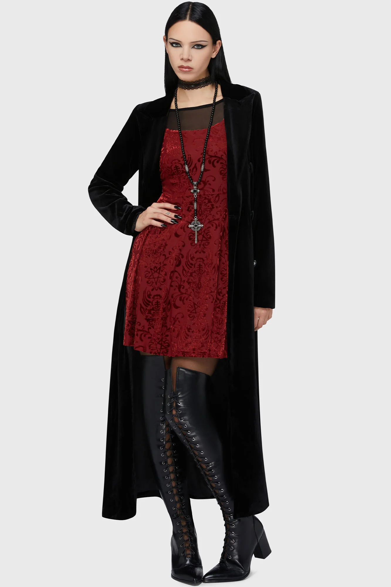 Crimson Bloodlust Mini Dress - Image 3