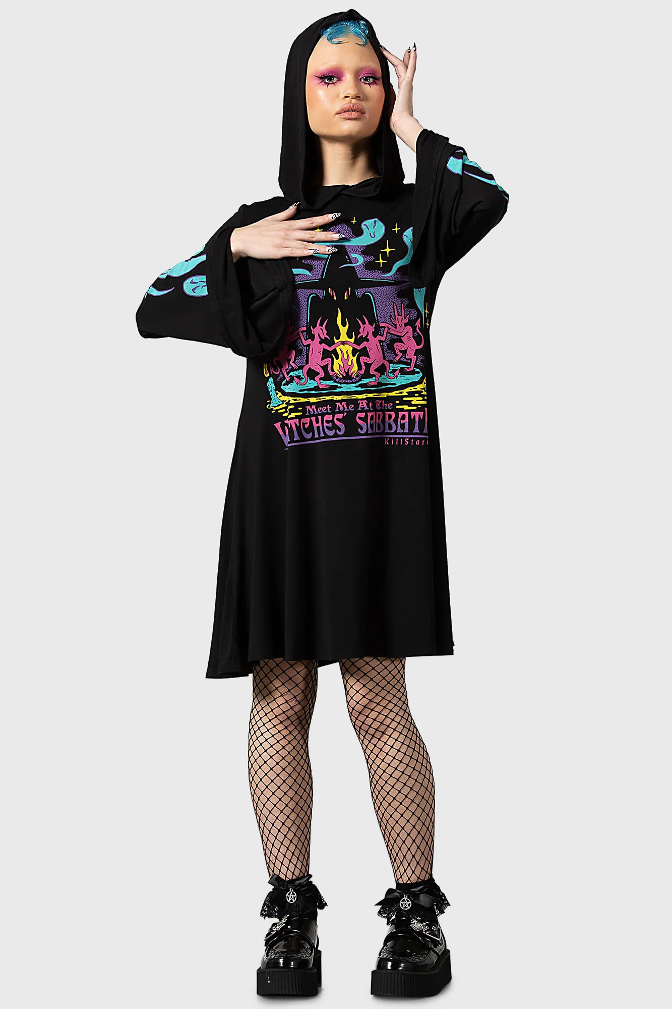 Dark Lady Hooded Dress - Image 3