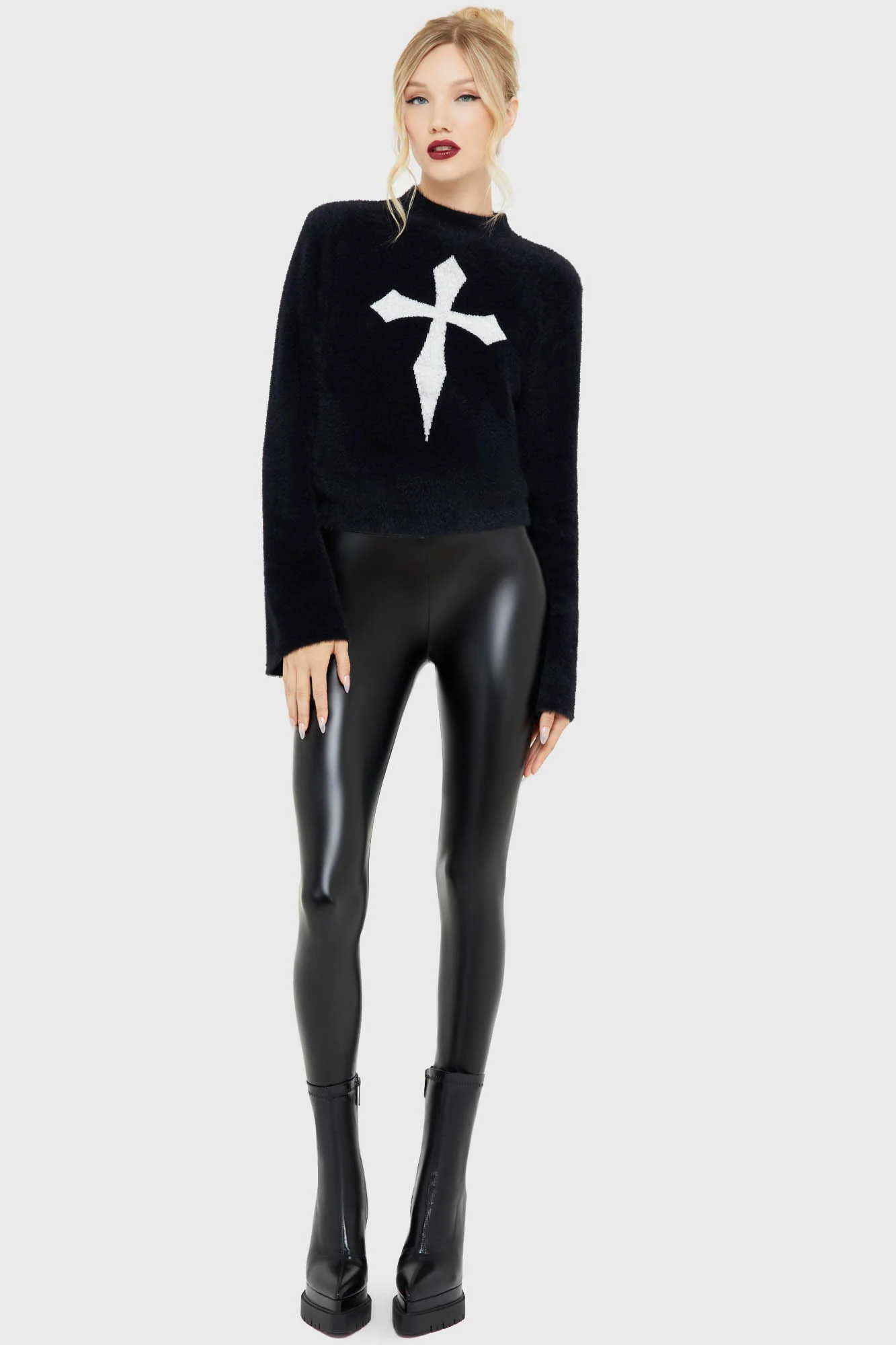 Dead Romantic Sweater [BLACK/WHITE] - Image 3