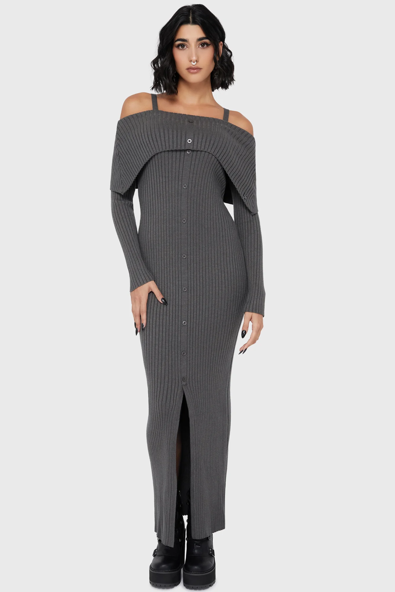 Dusk Empress Dress [Grey] - Image 4
