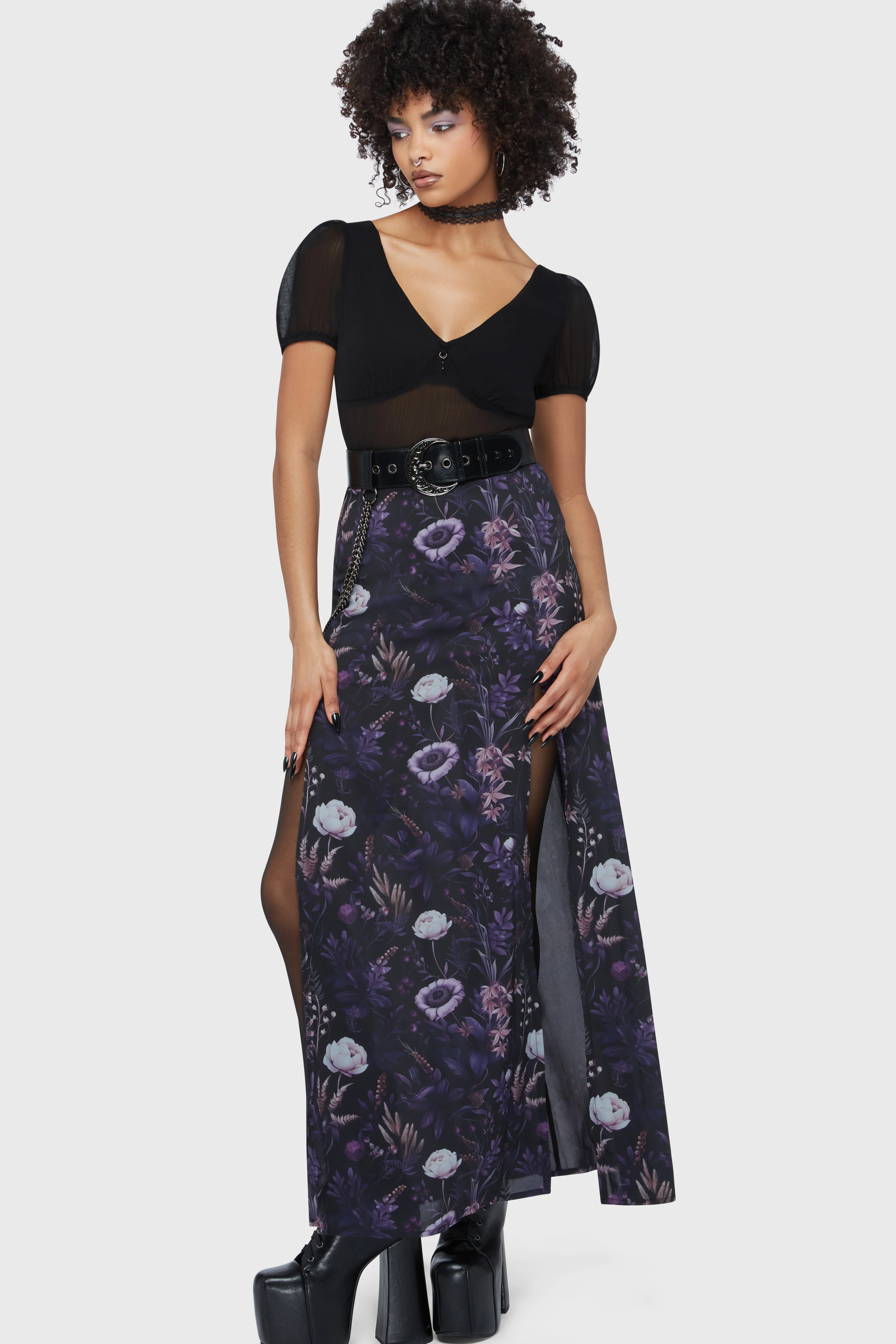 Dusk's Garden Maxi Skirt - Image 3
