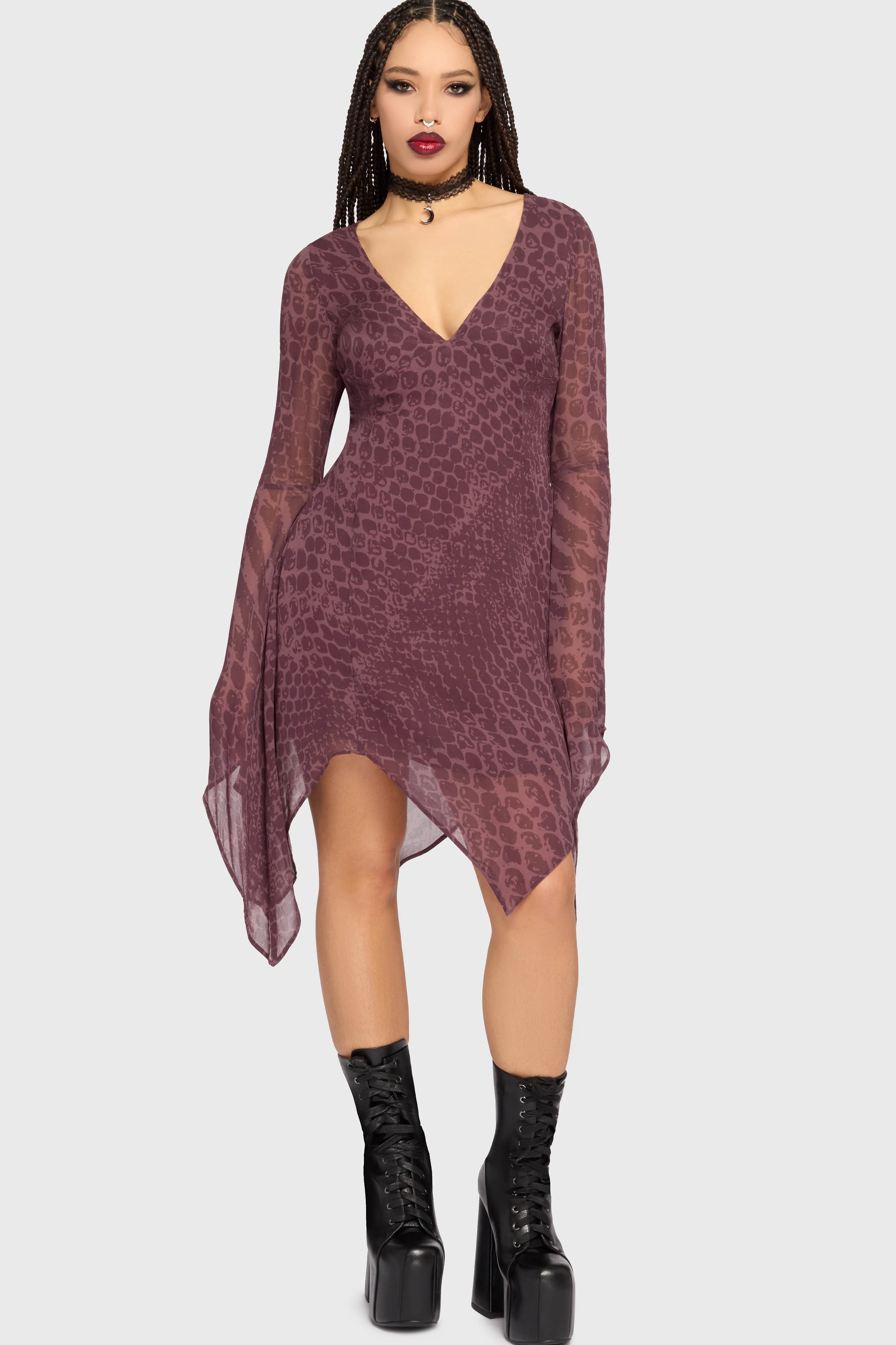 Gaia Adorned Mini Dress - Image 3