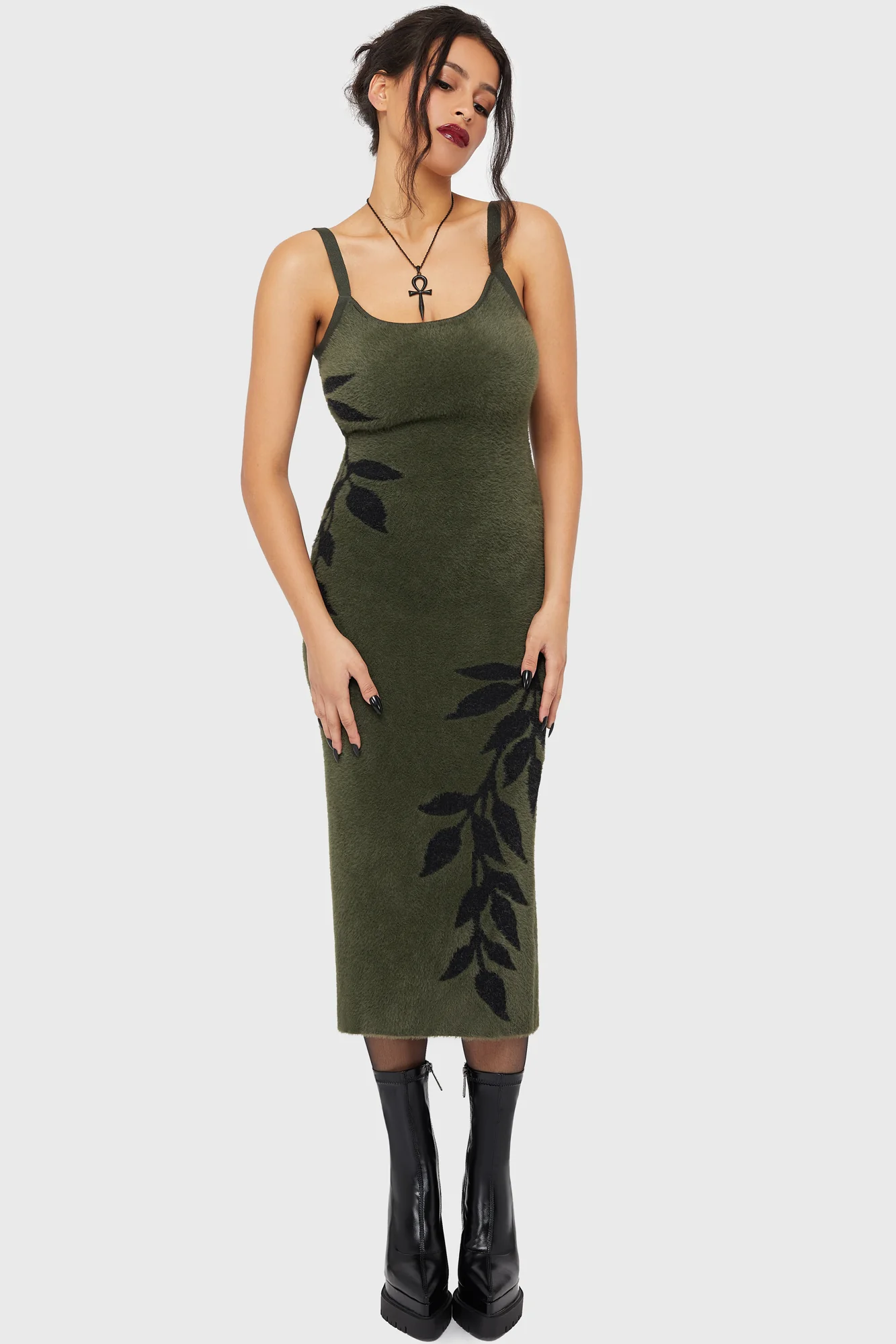 Grim Ferns Midi Dress - Image 3
