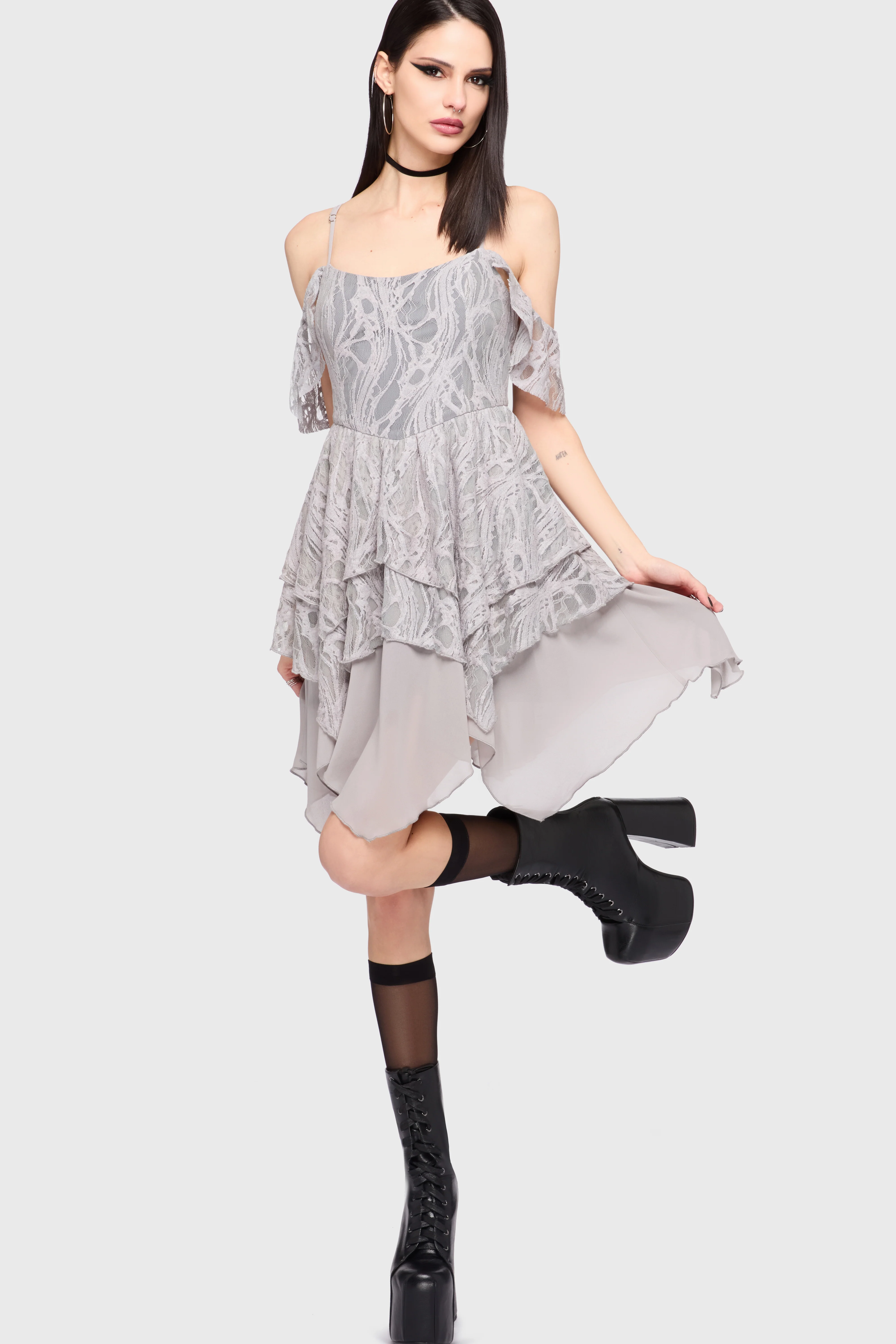 Haunted Union Dress [GREY] - Image 4