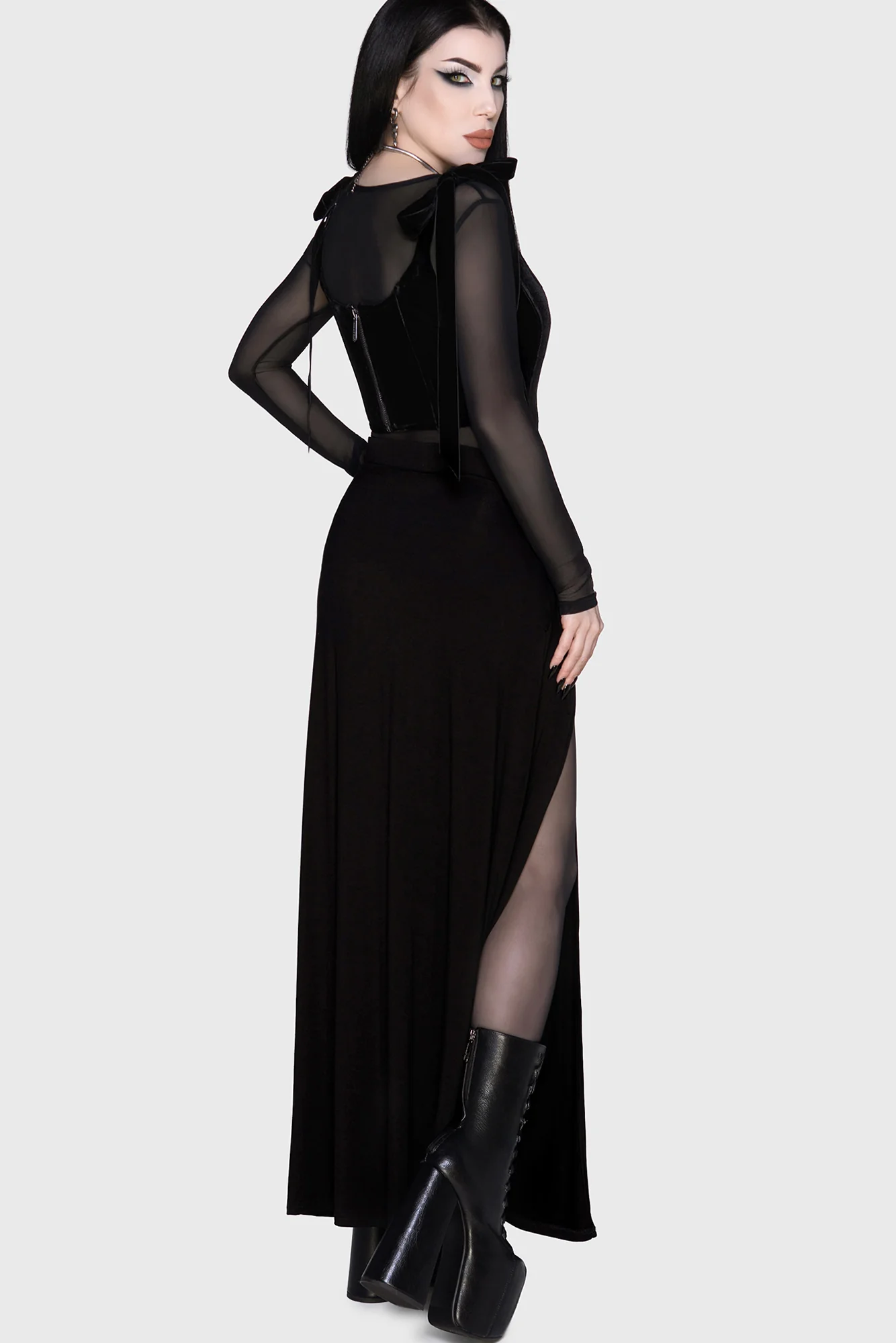 Hellverina Split Maxi Skirt - Image 4