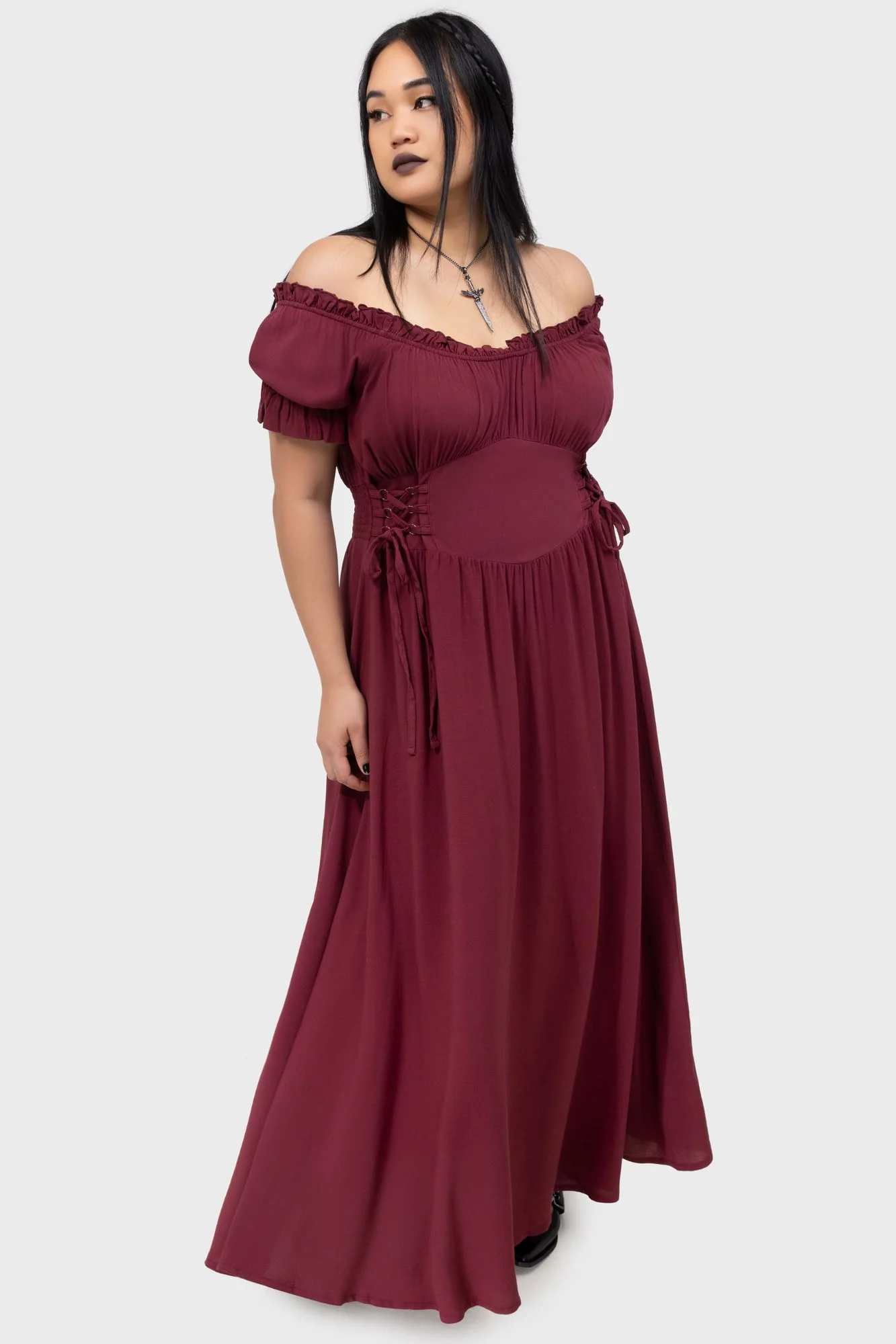 Jocasta Maxi Dress Short Sleeve [RED] - Image 5