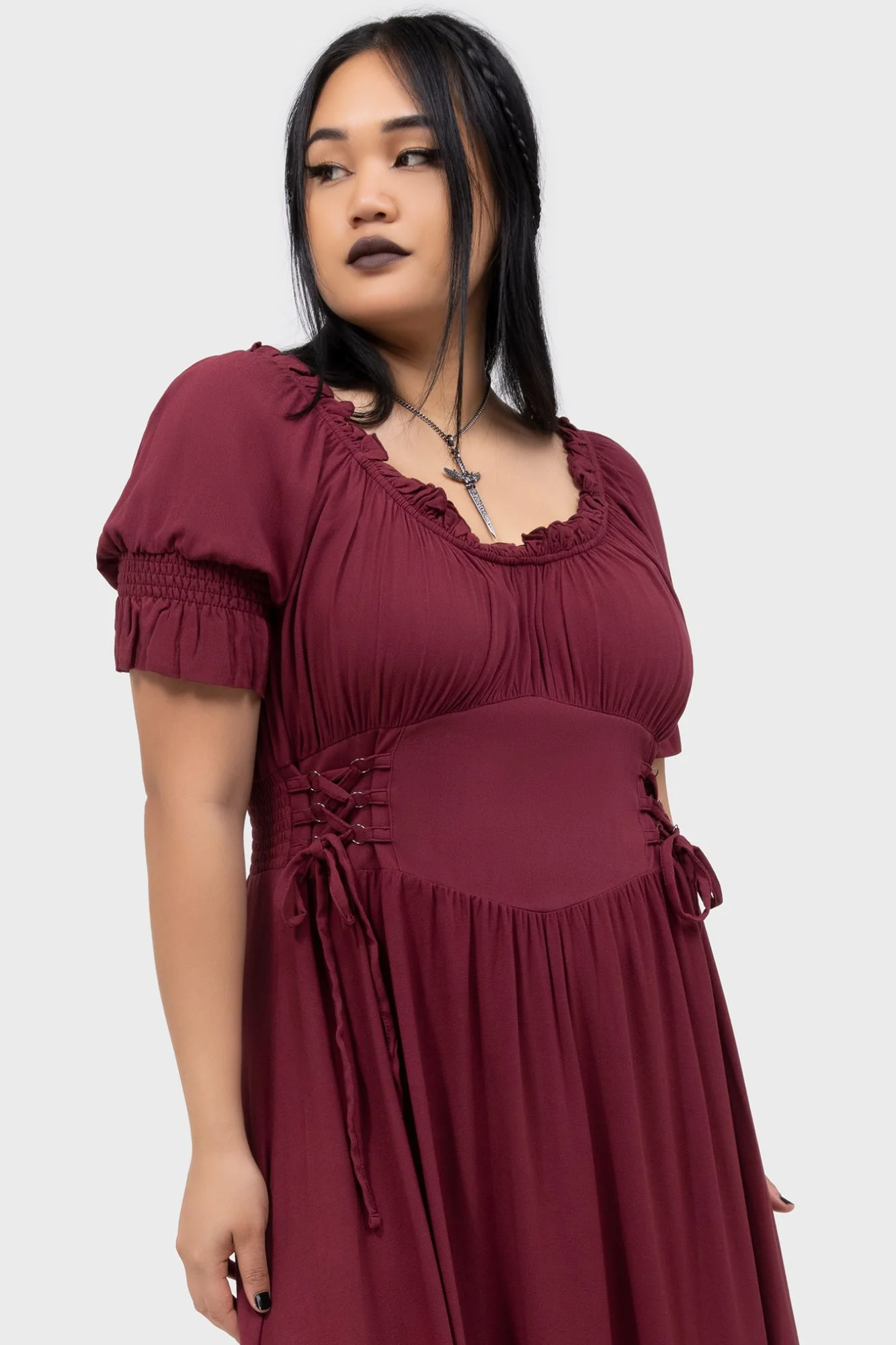 Jocasta Maxi Dress Short Sleeve [RED] - Image 6
