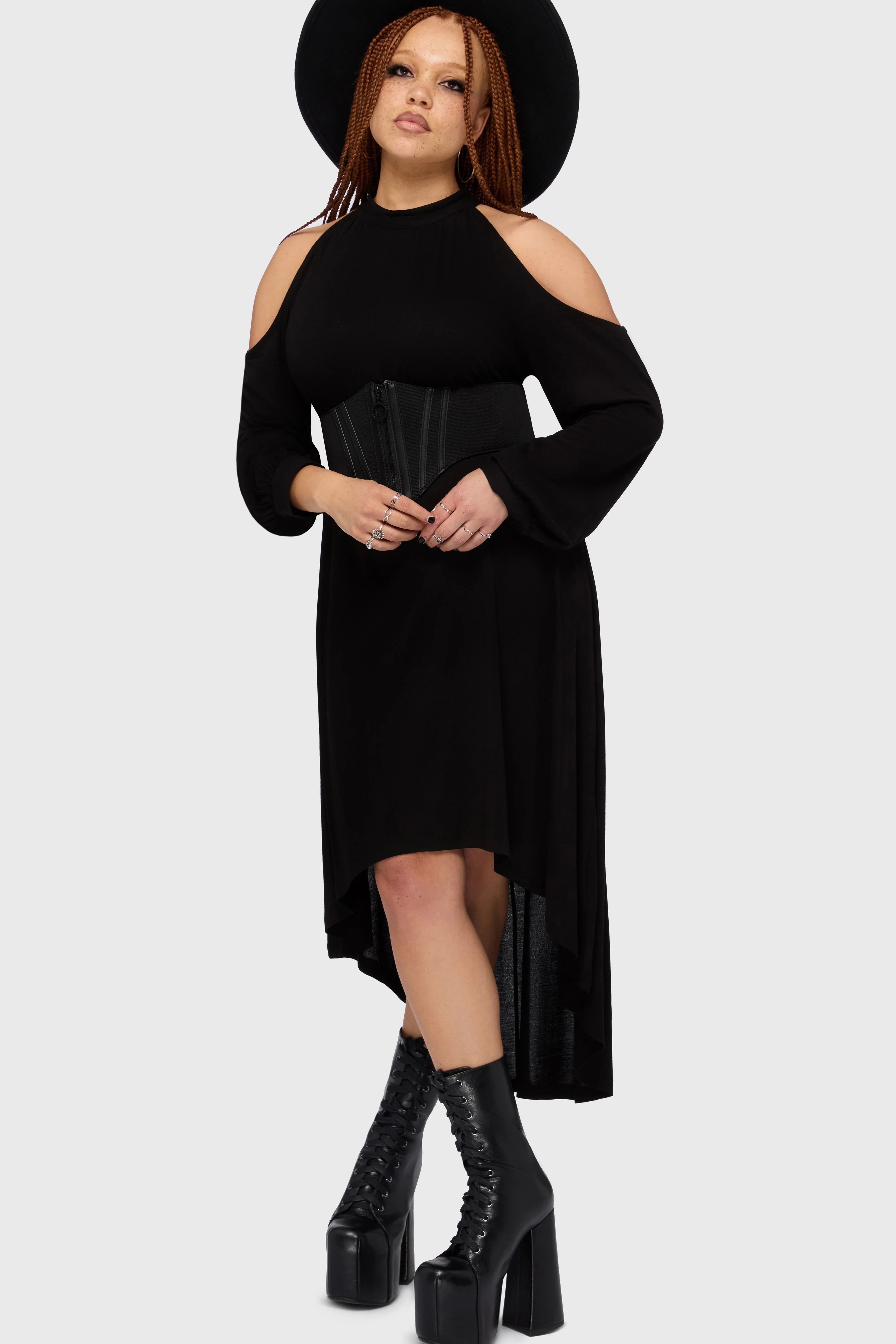 Kihilist Obsidienne Cold Shoulder Dress - Image 6