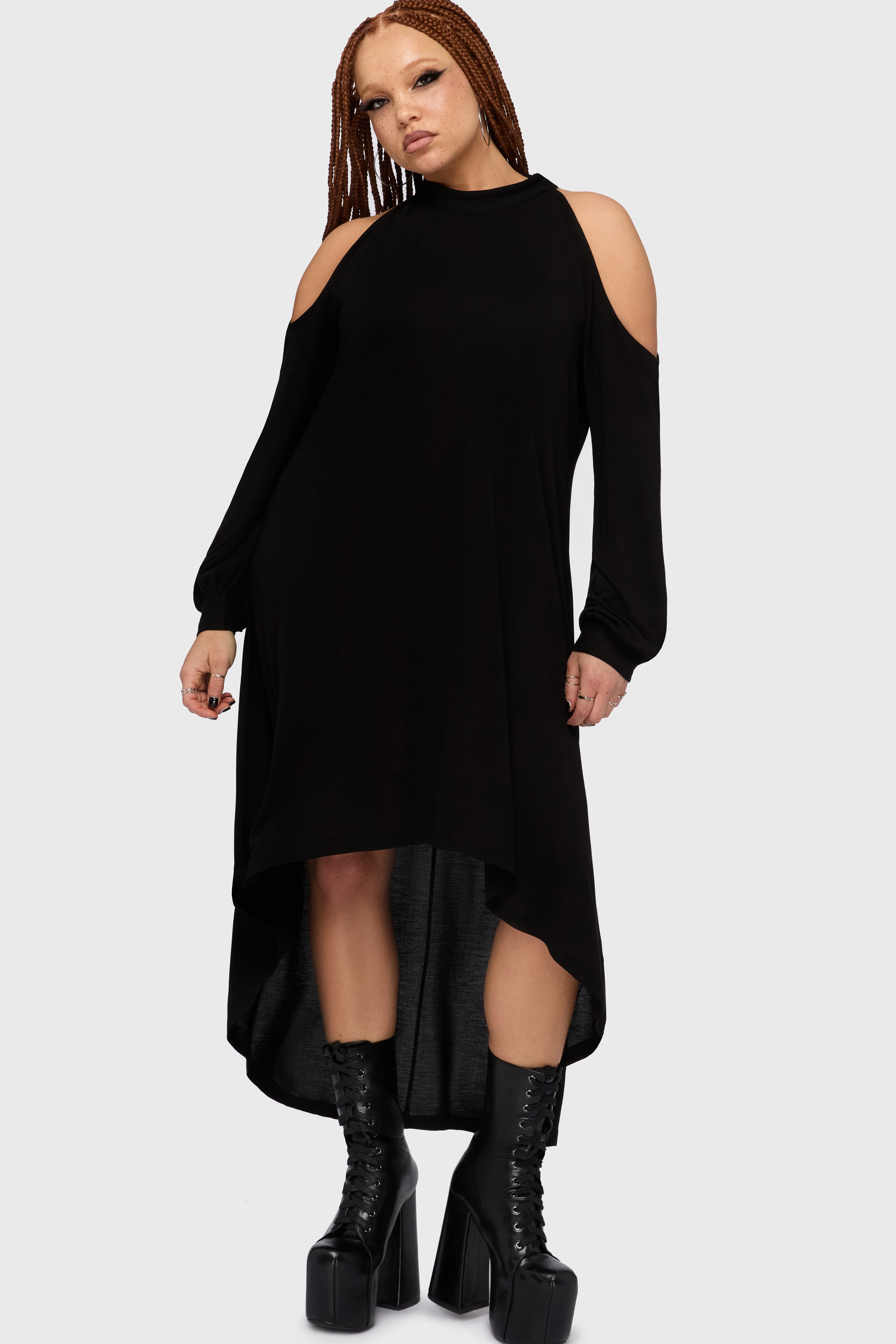 Kihilist Obsidienne Cold Shoulder Dress - Image 8