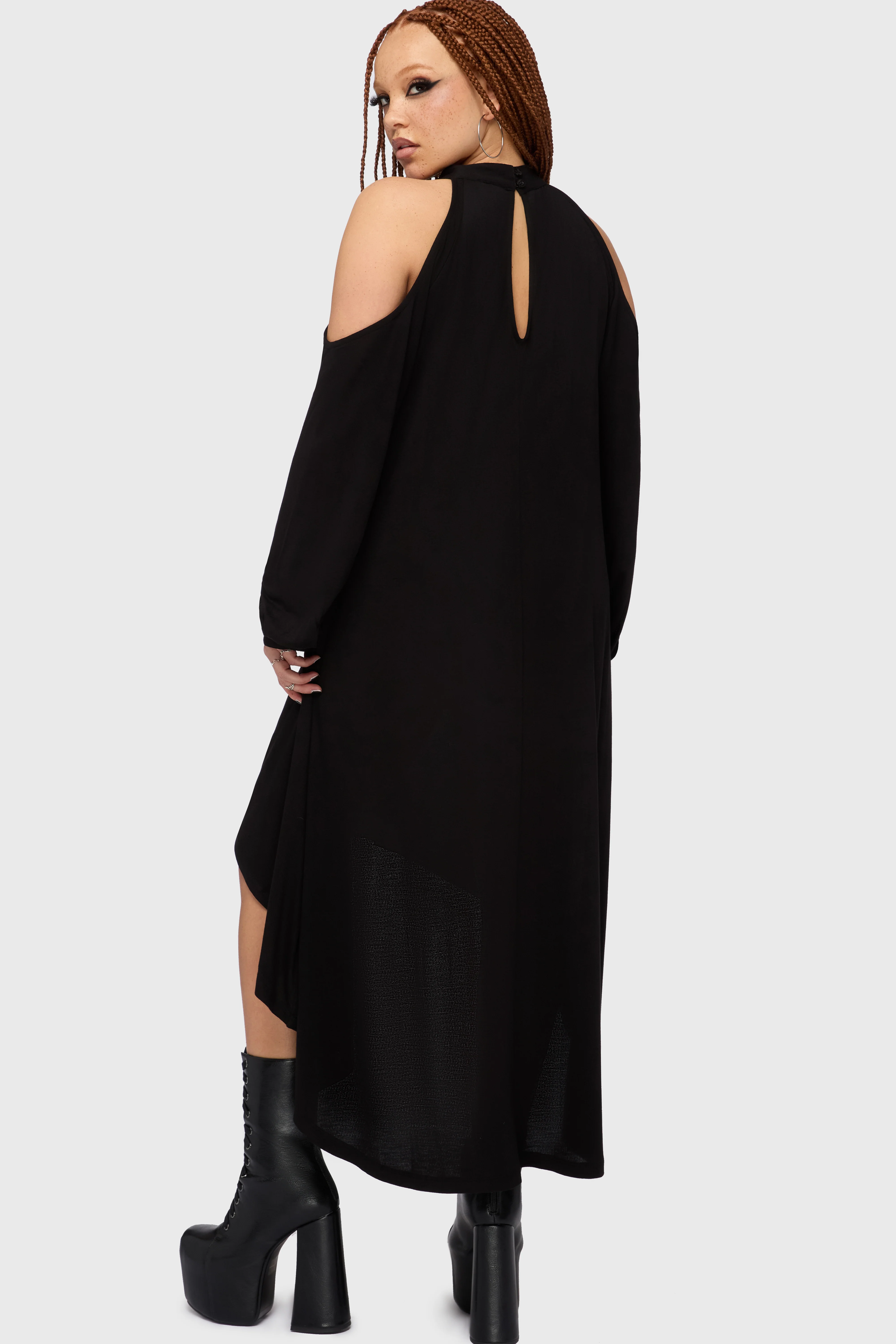 Kihilist Obsidienne Cold Shoulder Dress - Image 9