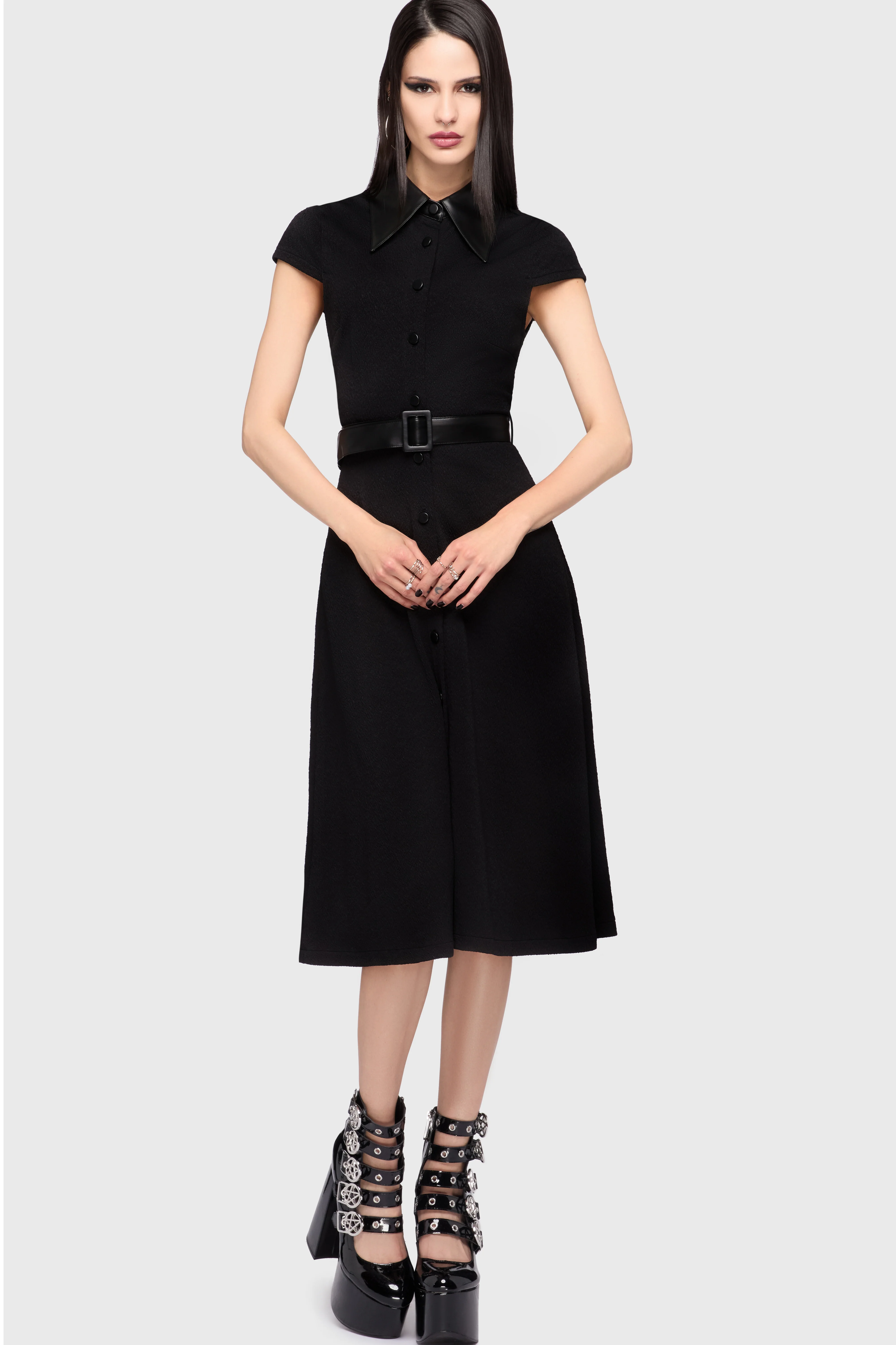 Kihilist Obsidienne Collar Dress - Image 3
