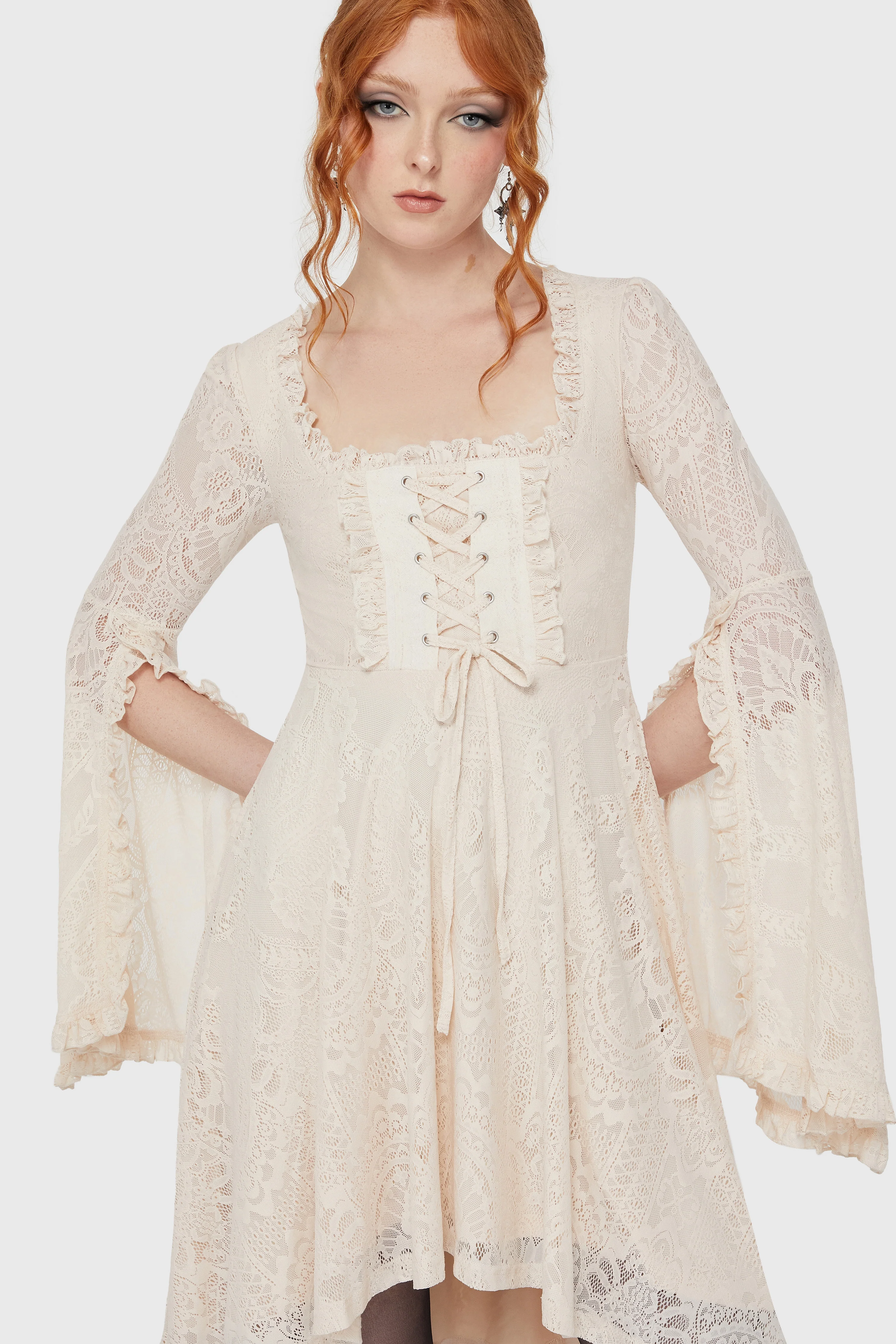 Killing Kisses Lace Maiden Dress [Ivory] - Image 3