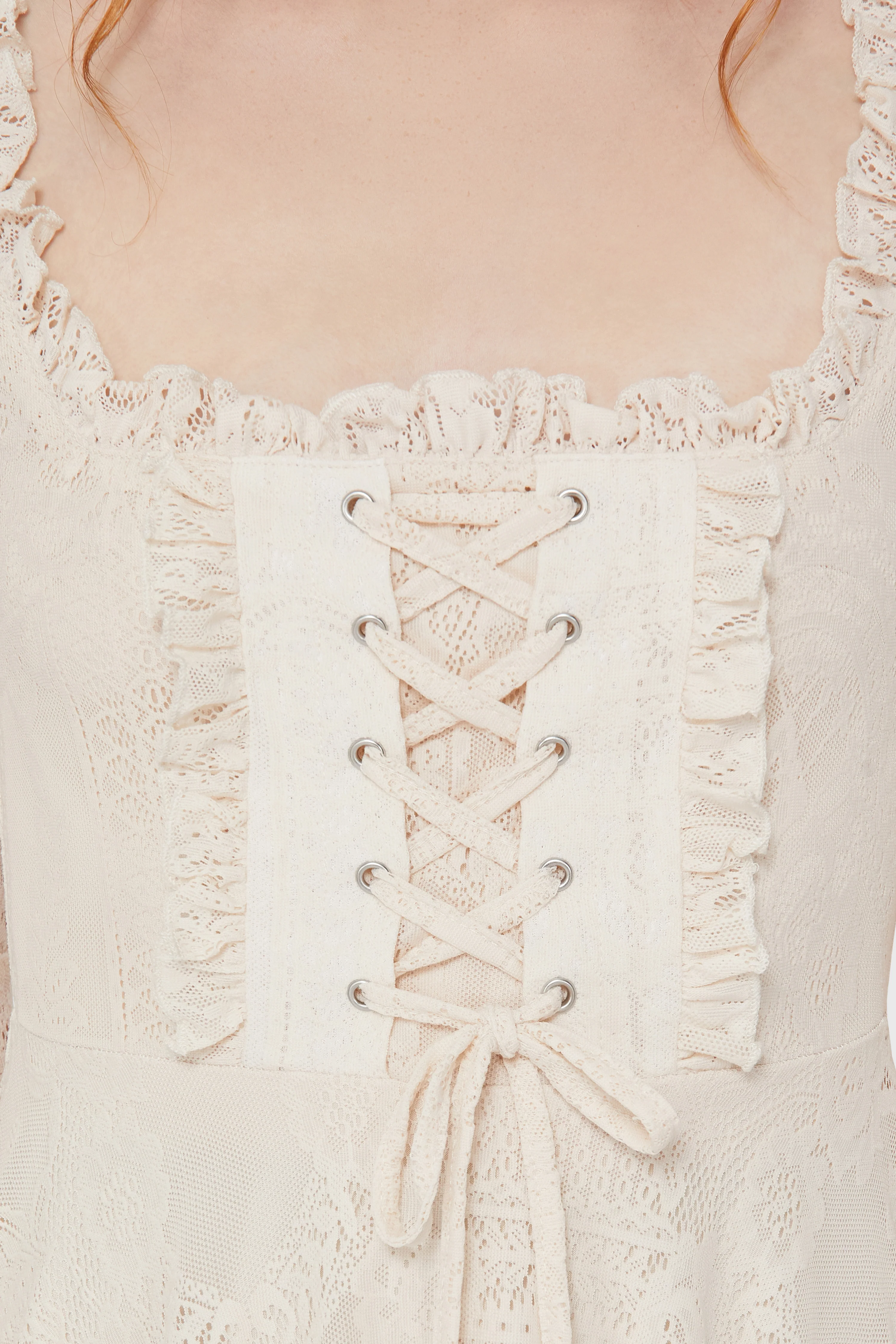 Killing Kisses Lace Maiden Dress [Ivory] - Image 4