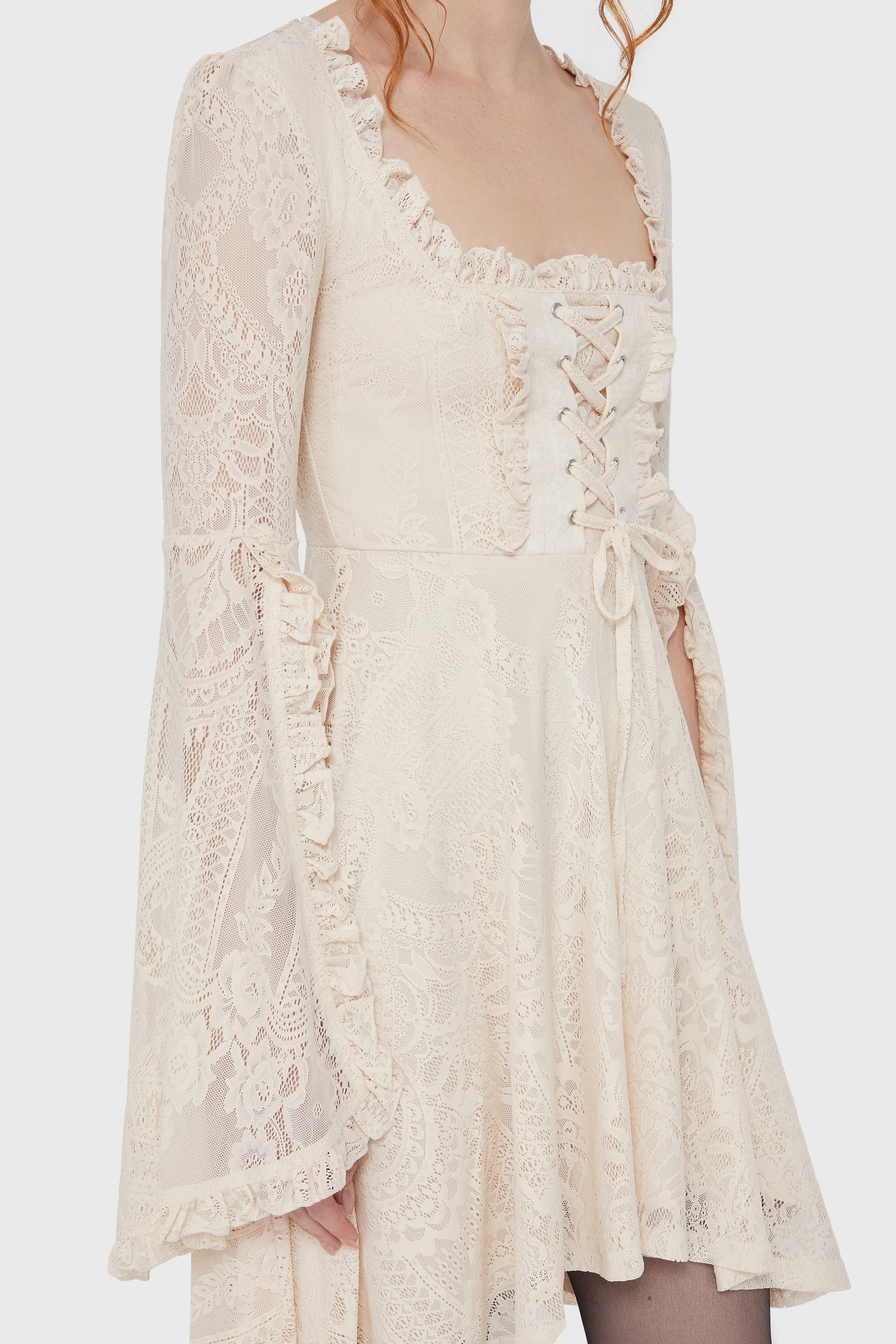 Killing Kisses Lace Maiden Dress [Ivory] - Image 5