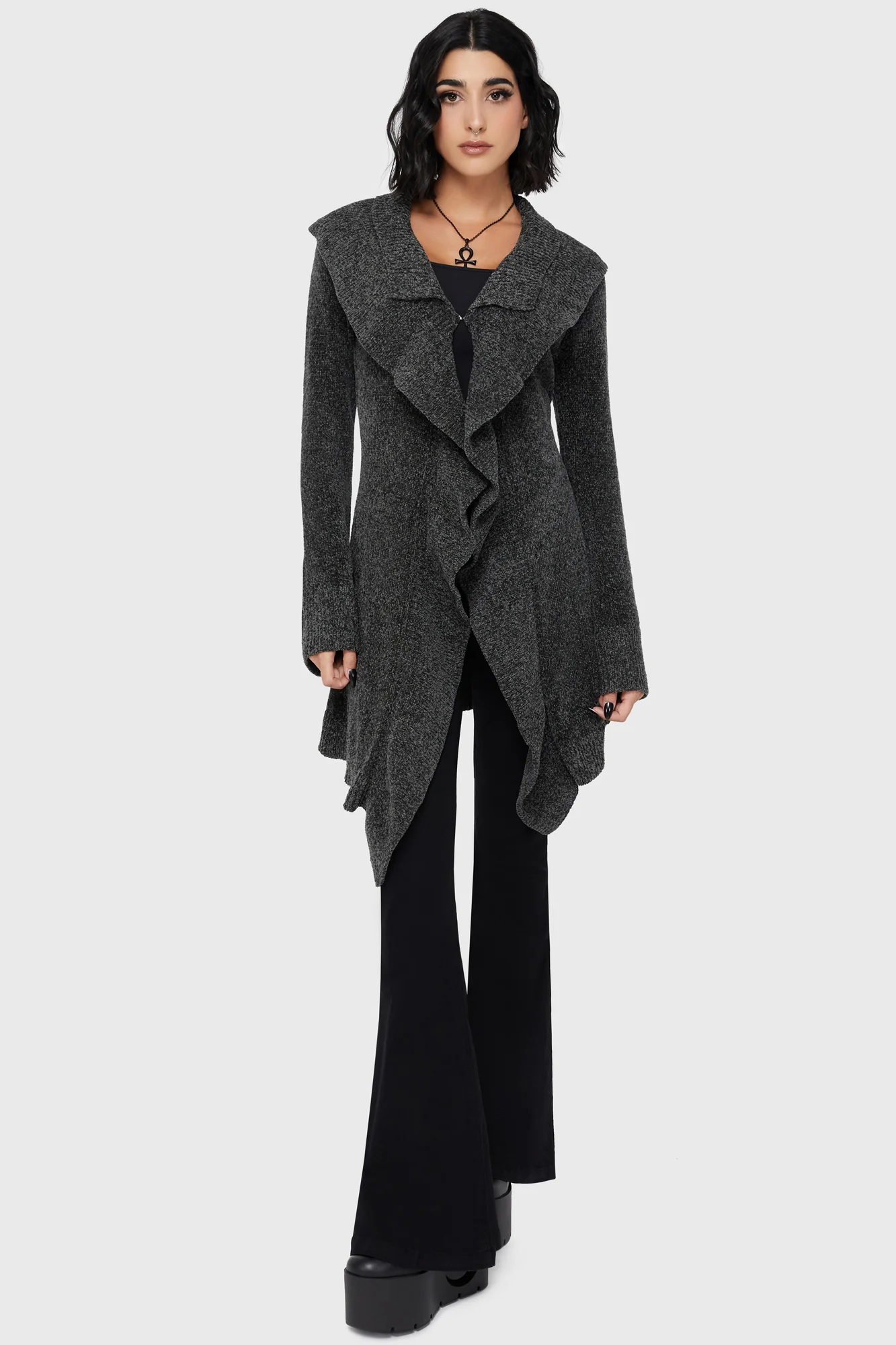 Lunar Owl Cardigan [Grey] - Image 3