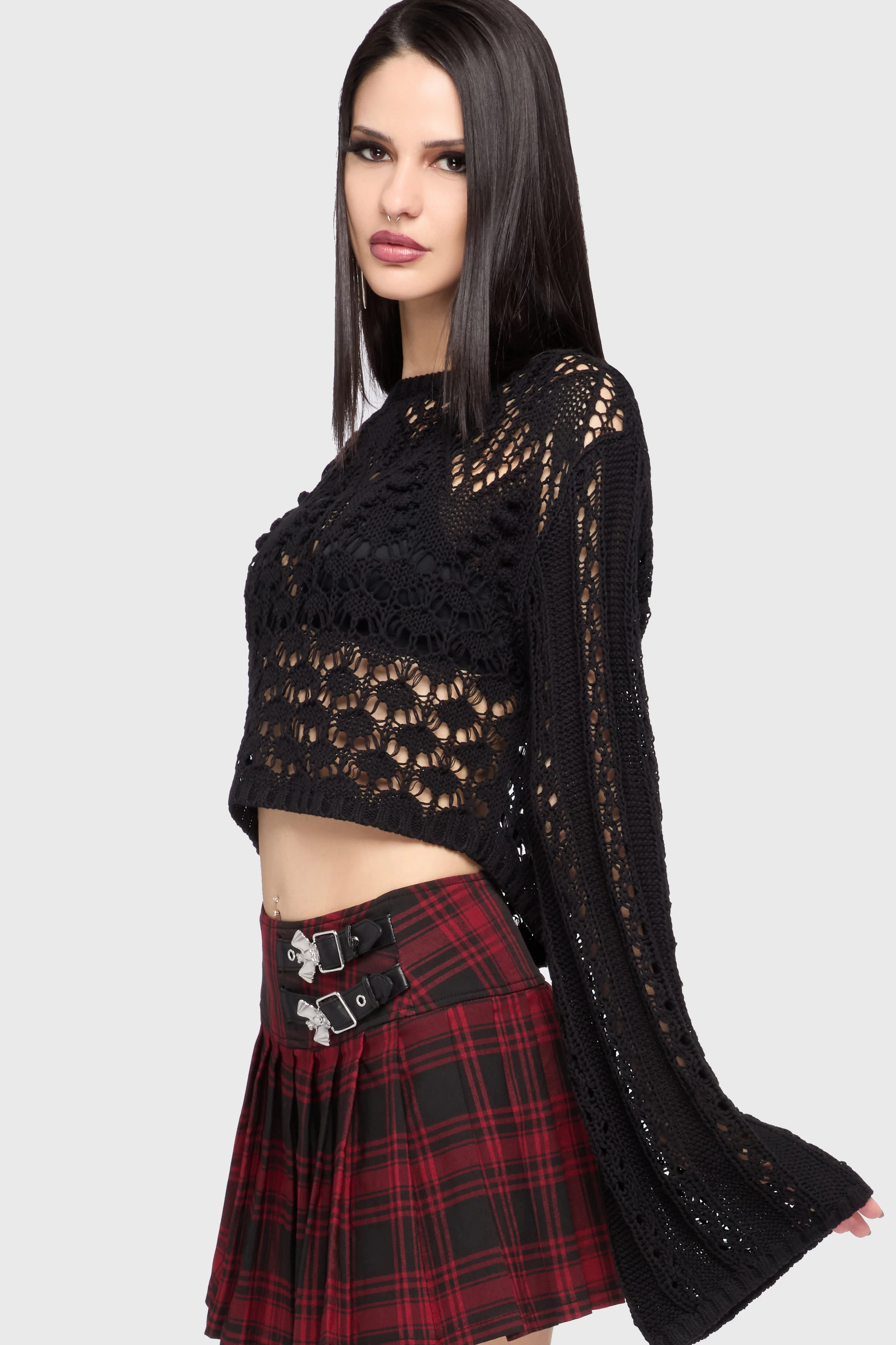 Midnight Vale Cropped Sweater - Image 3