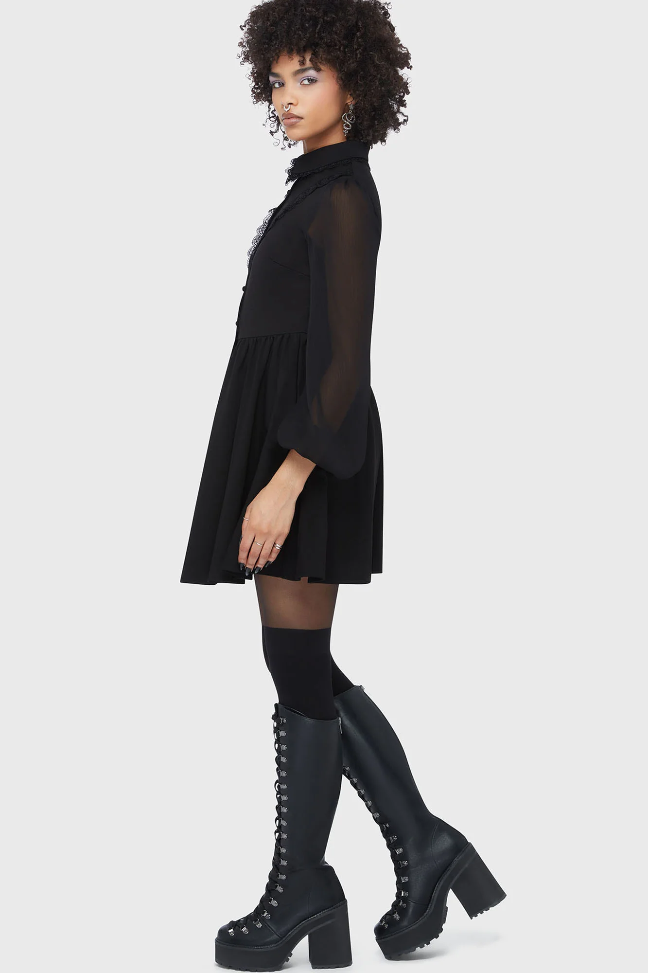 Miss Mourning Mini Dress - Image 3