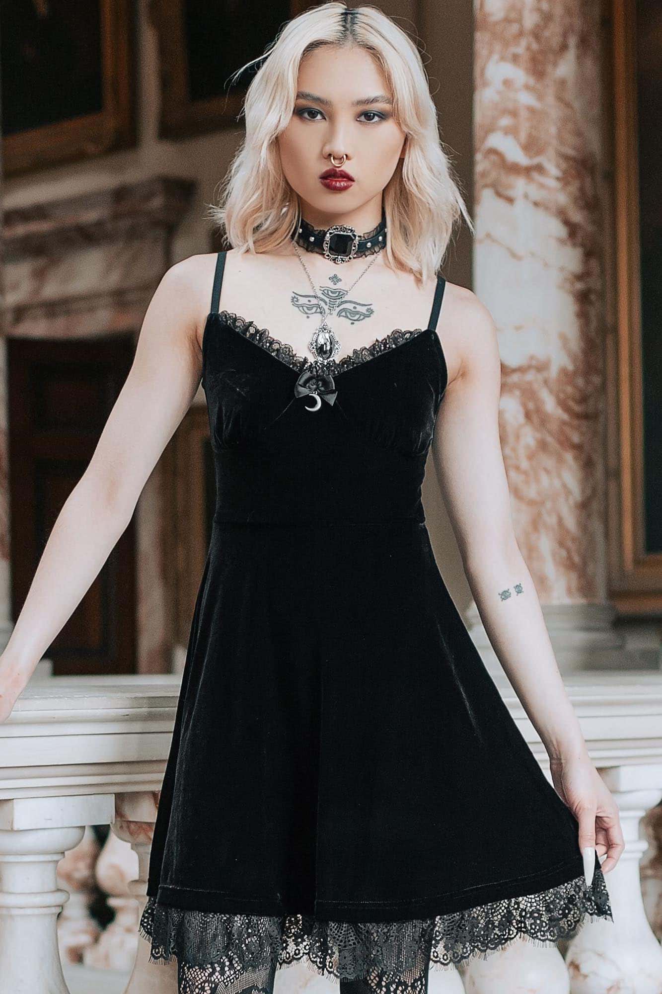 Moonstruck Velvet Skater Dress [B] - Image 2