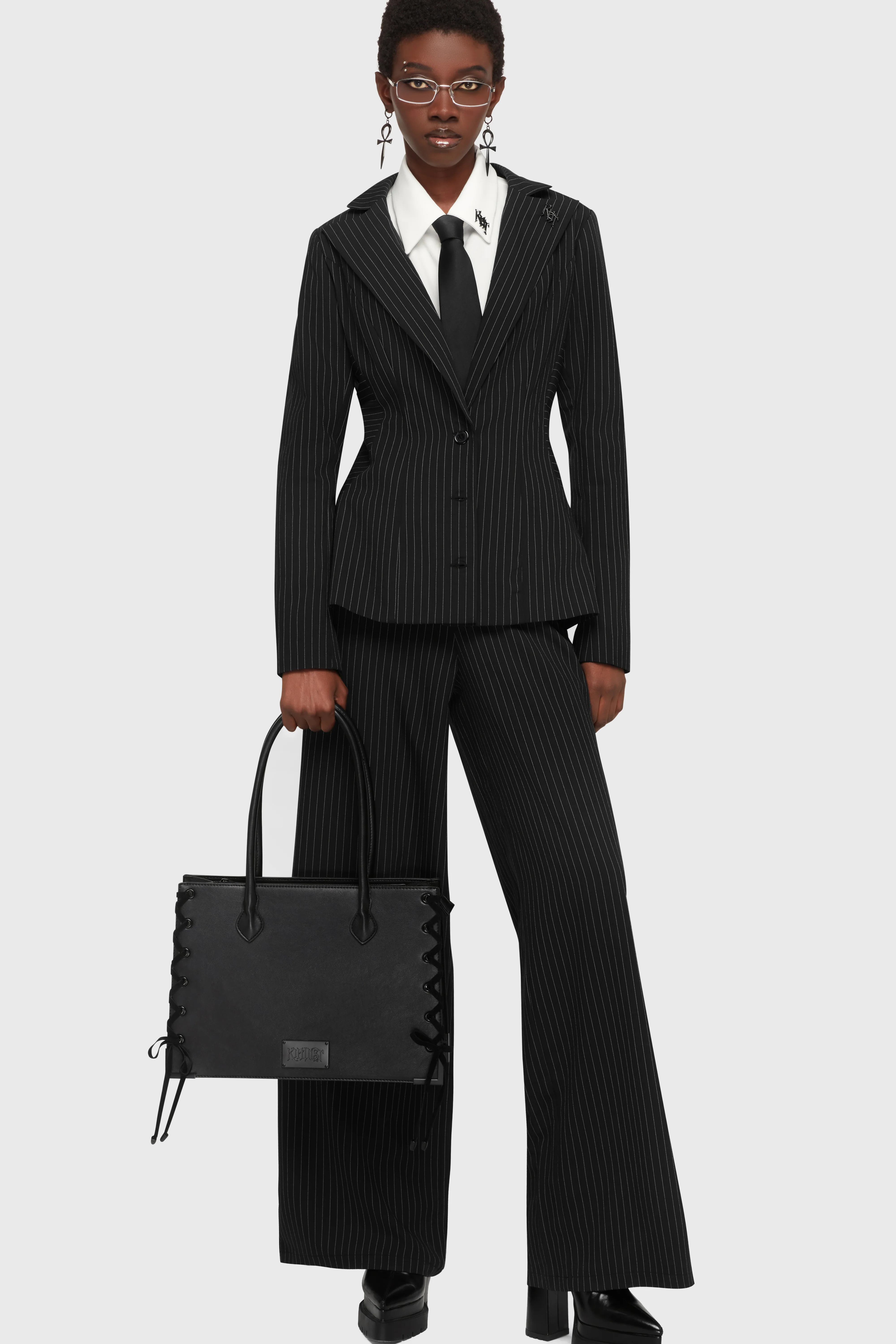 Oblivienne Jacket [Black Pinstripe] - Image 4