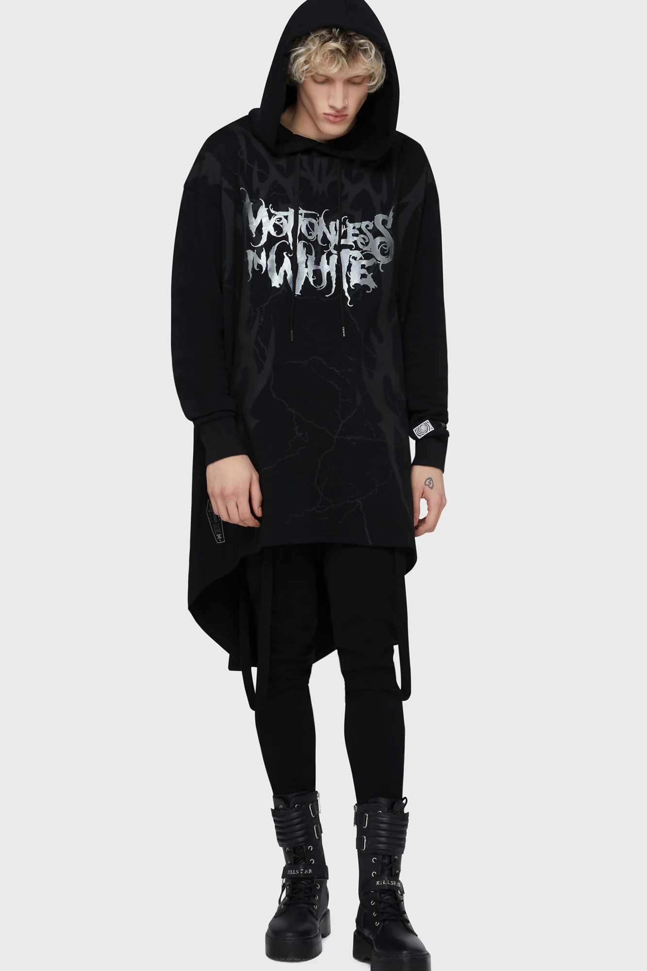 Pitch Black Evil Hooded Cloak - Image 2