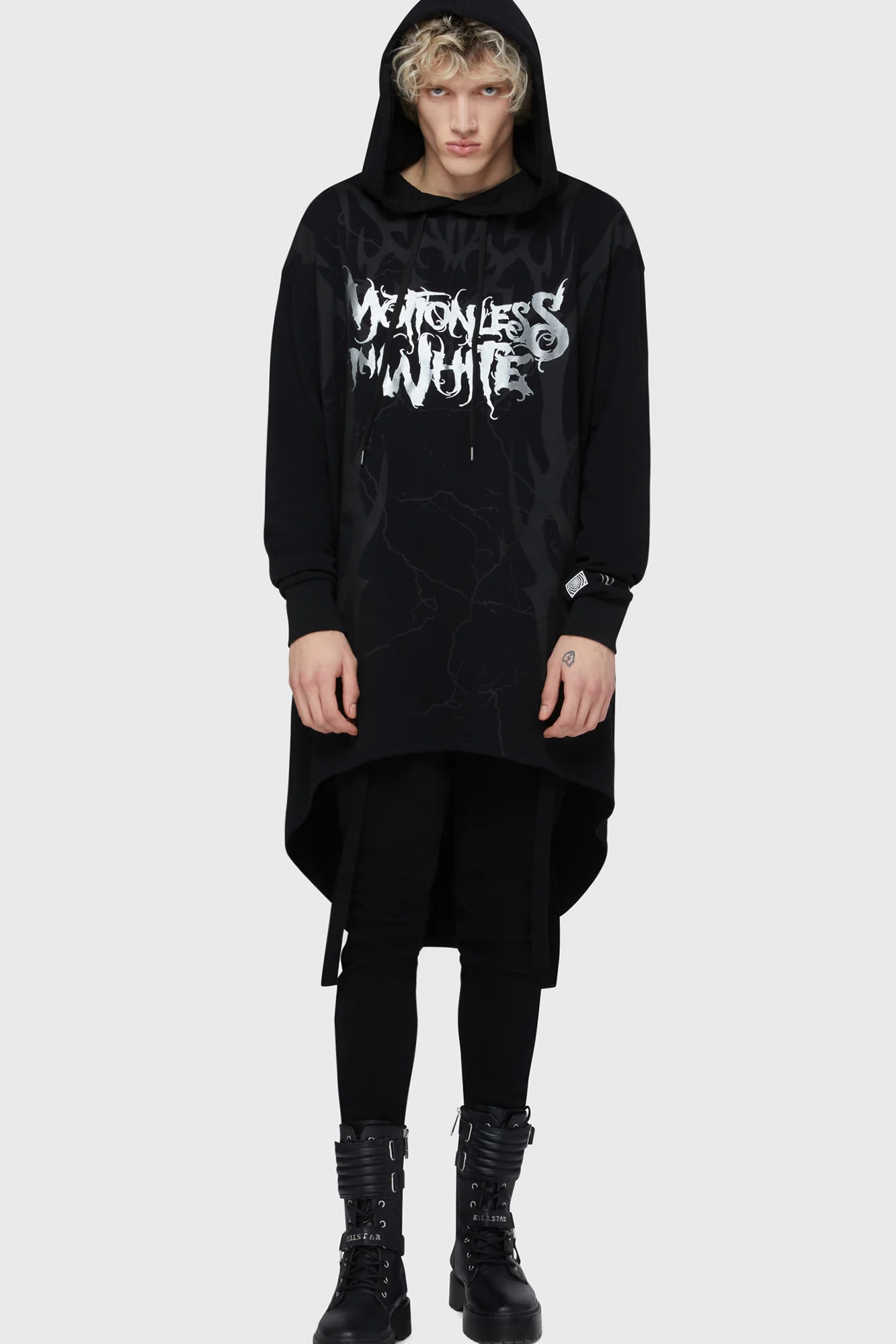 Pitch Black Evil Hooded Cloak - Image 4