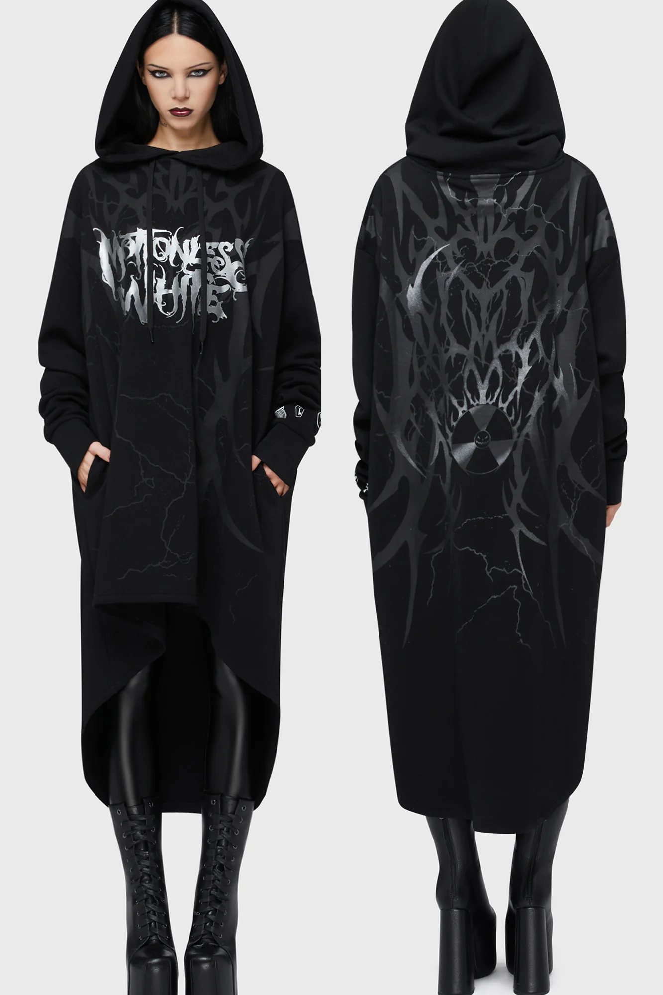 Pitch Black Evil Hooded Cloak - Image 5