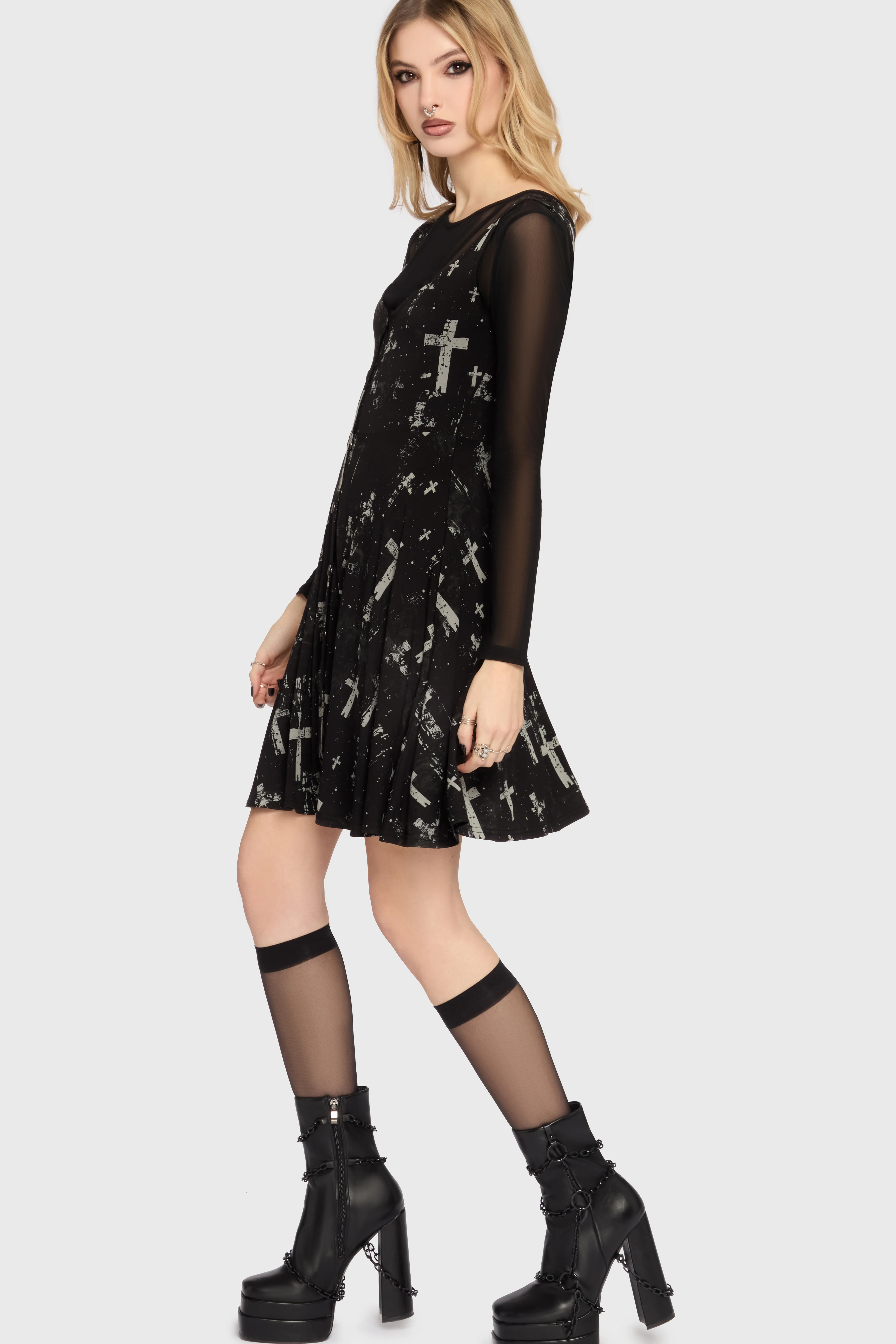 Tenebris Chapel Mini Dress - Image 3
