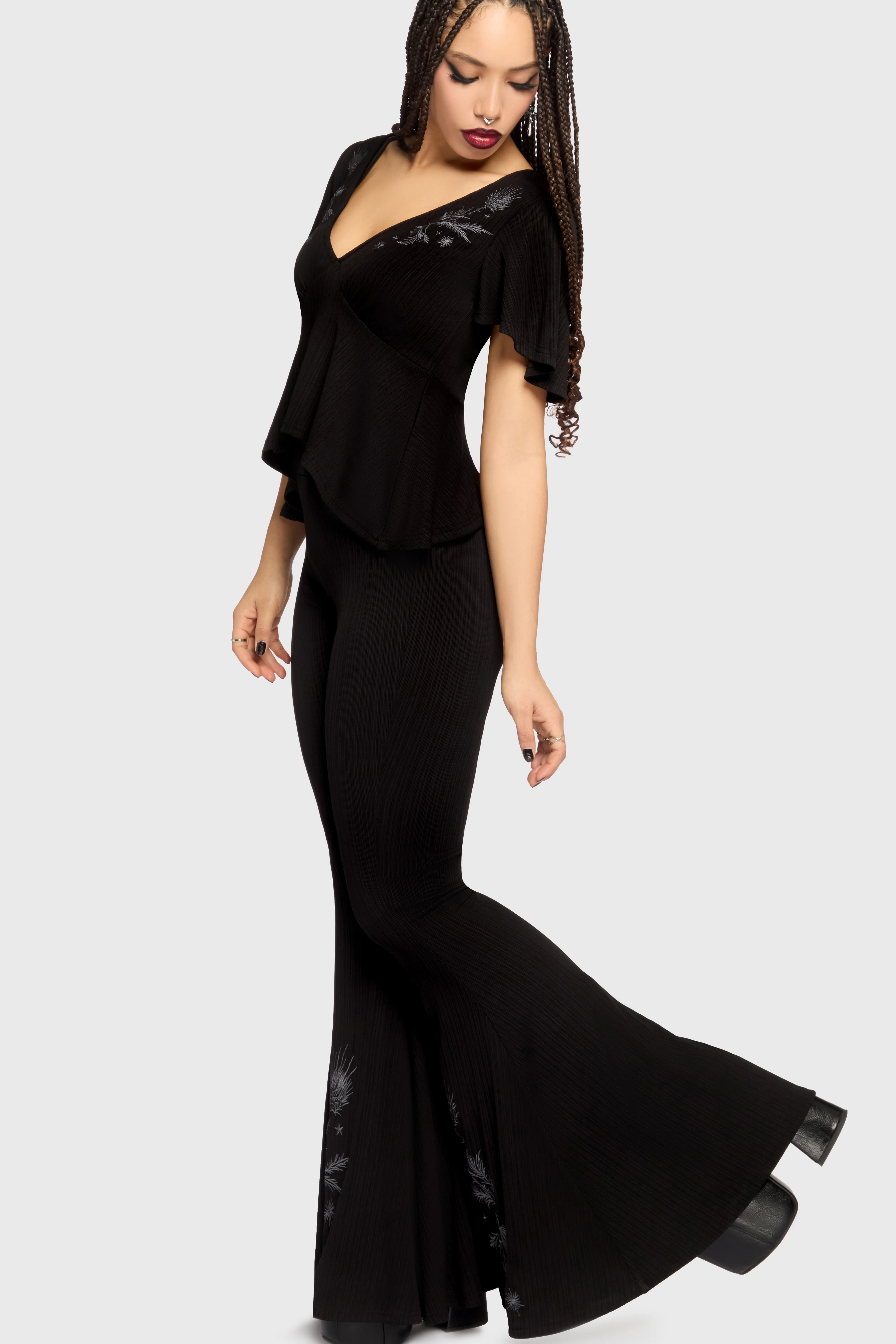 Thistina Embroidered Flares - Image 2