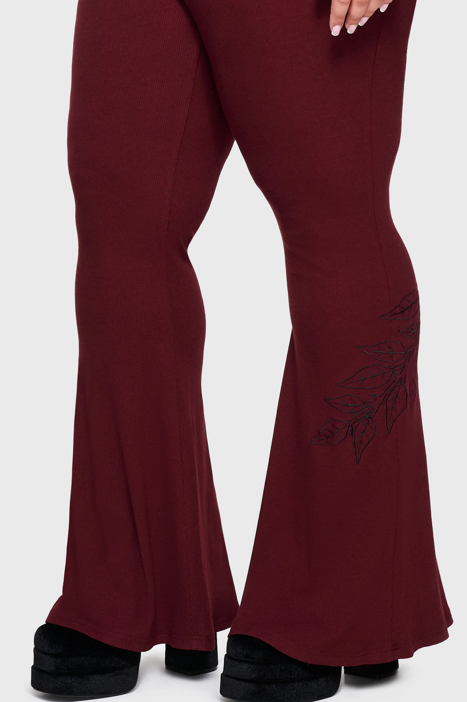 Twilight Viper Embroidered Flares [Burgundy] - Image 8