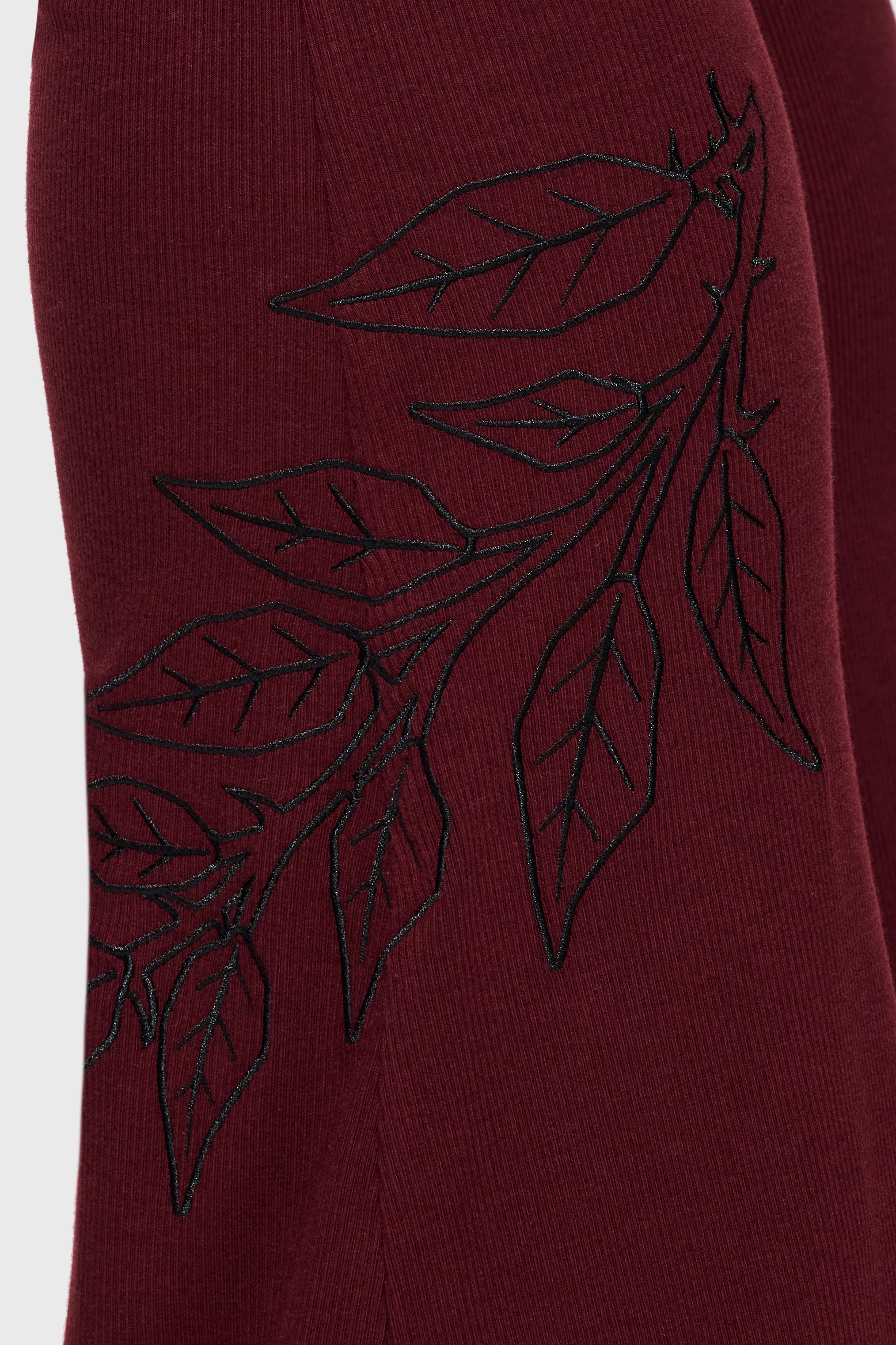 Twilight Viper Embroidered Flares [Burgundy] - Image 9