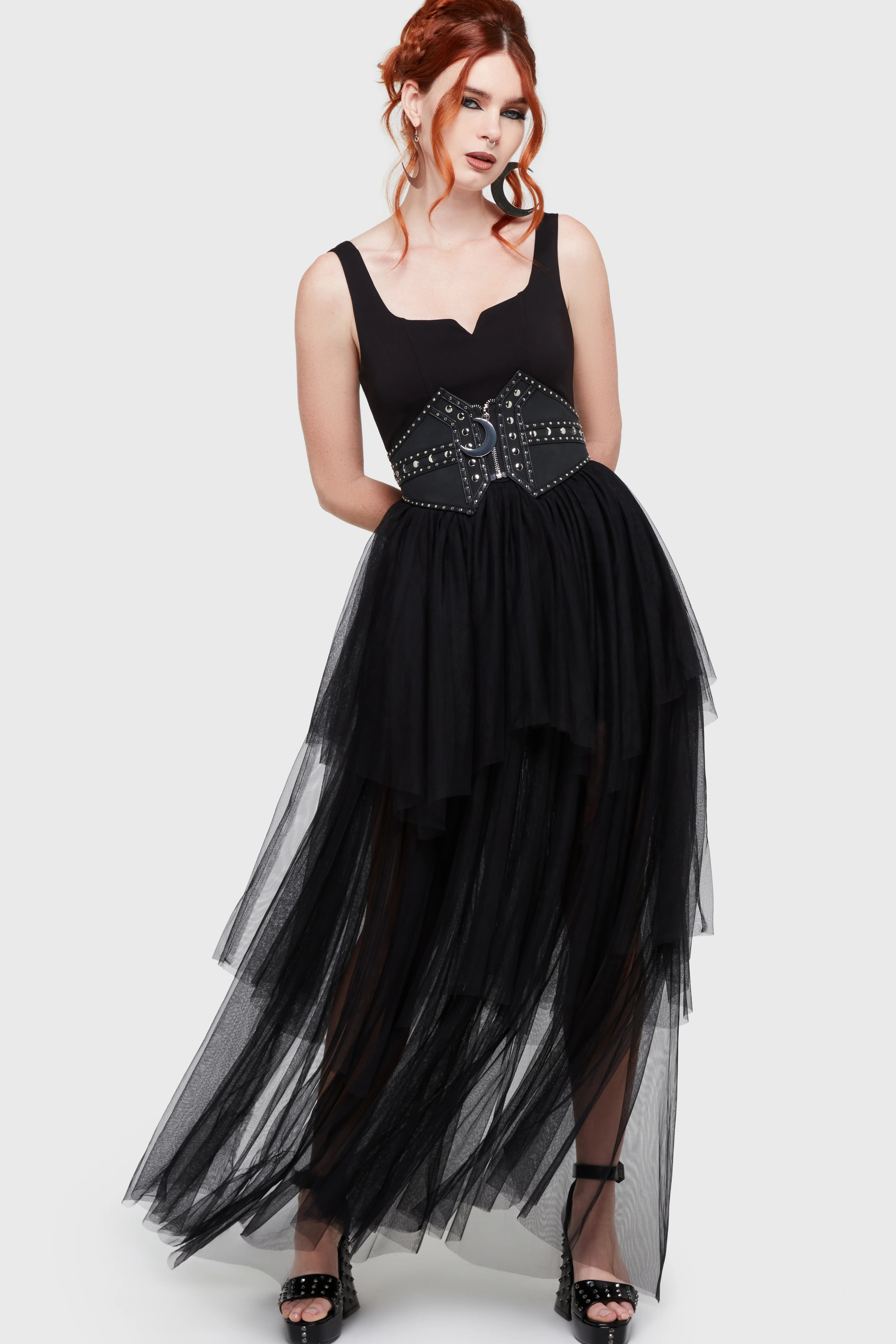 Under The Candle Light Maxi Dress [Black] - Image 3