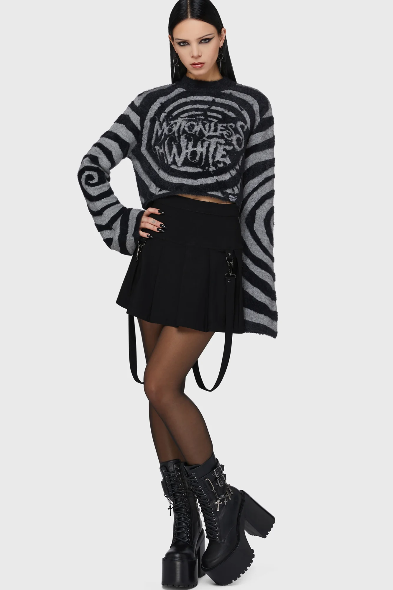 Voices Spiral Crop Sweater - Image 2